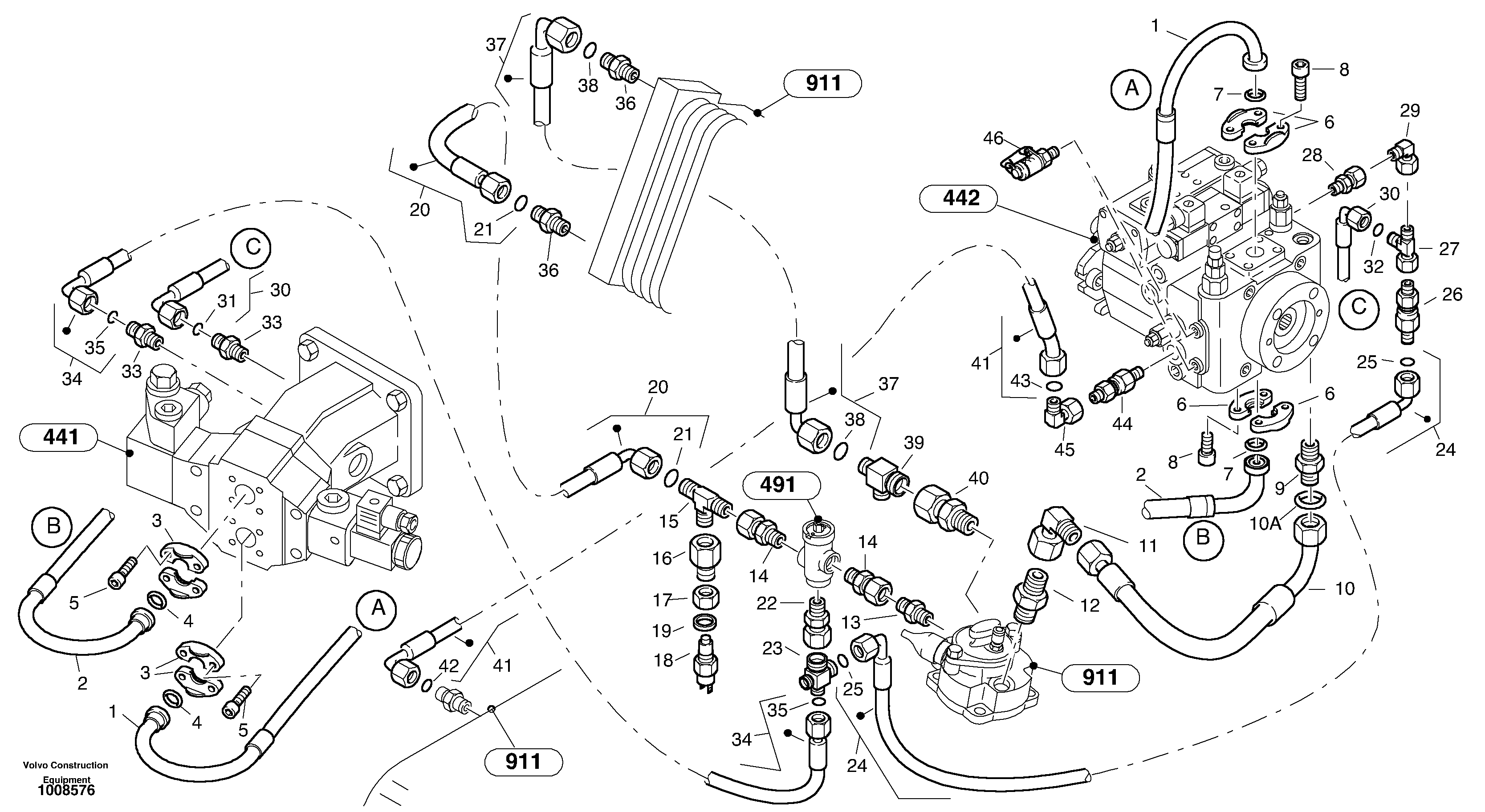 Схема запчастей Volvo L25B - 59920 Lines - hydrostatic drive L25B TYPE 175, S/N 0500 - TYPE 176, S/N 0001 -