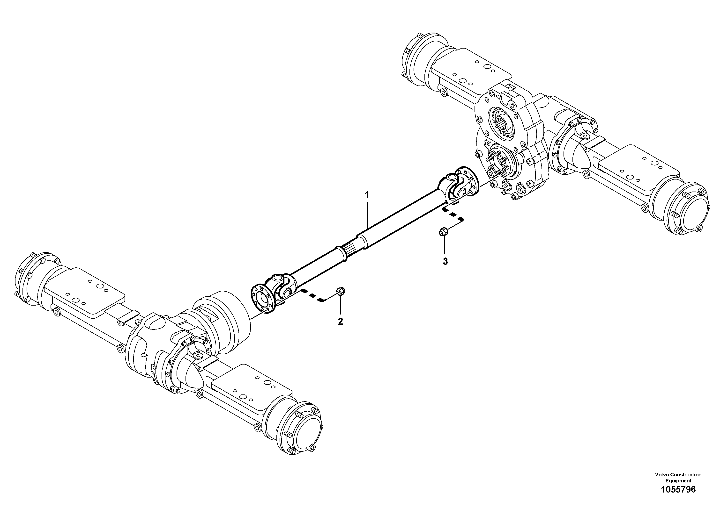 Схема запчастей Volvo L25B - 38410 Карданный вал L25B TYPE 175, S/N 0500 - TYPE 176, S/N 0001 -