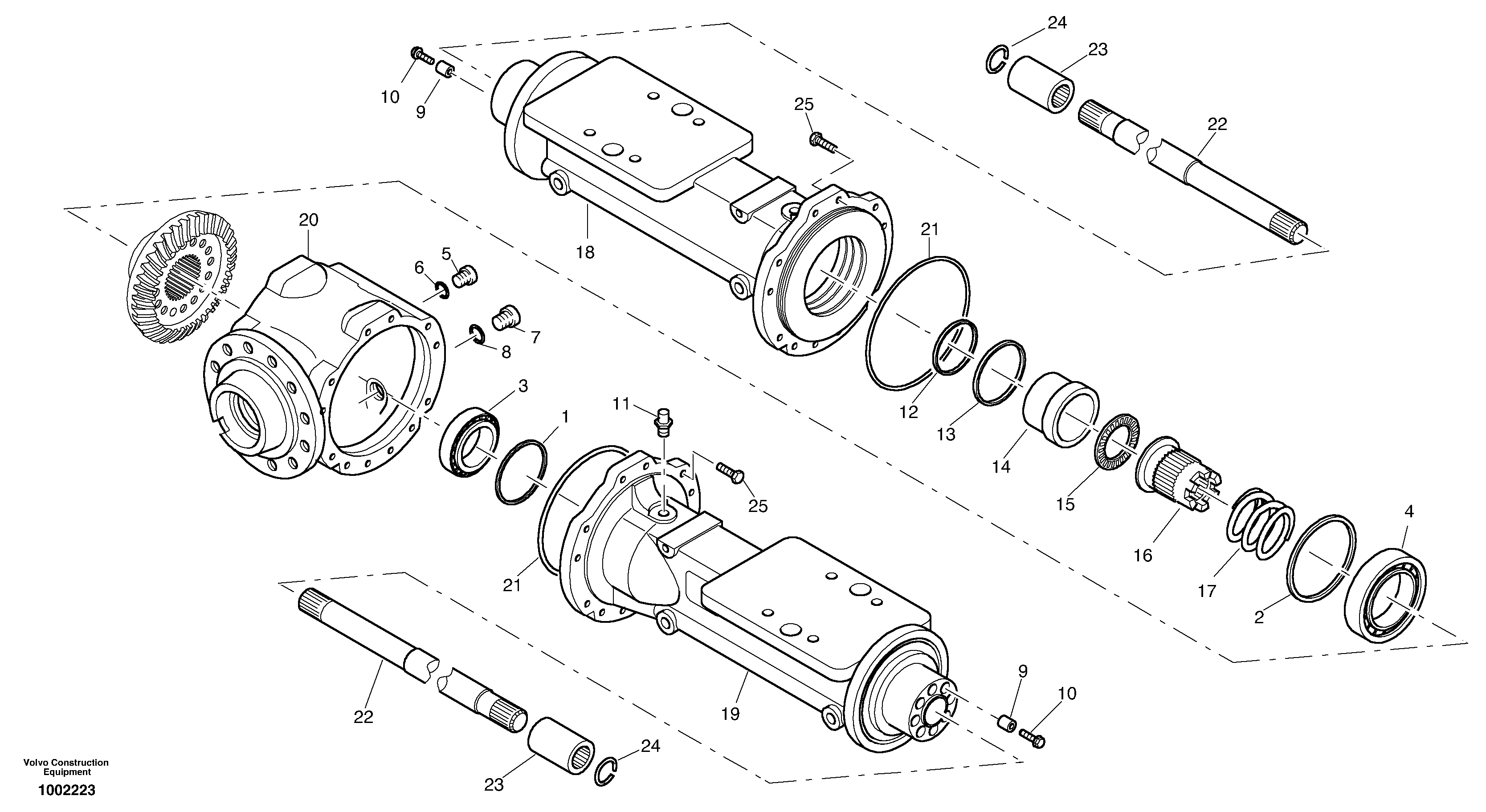 Схема запчастей Volvo L25B - 8618 Картер (корпус) заднего моста L25B TYPE 175, S/N 0500 - TYPE 176, S/N 0001 -