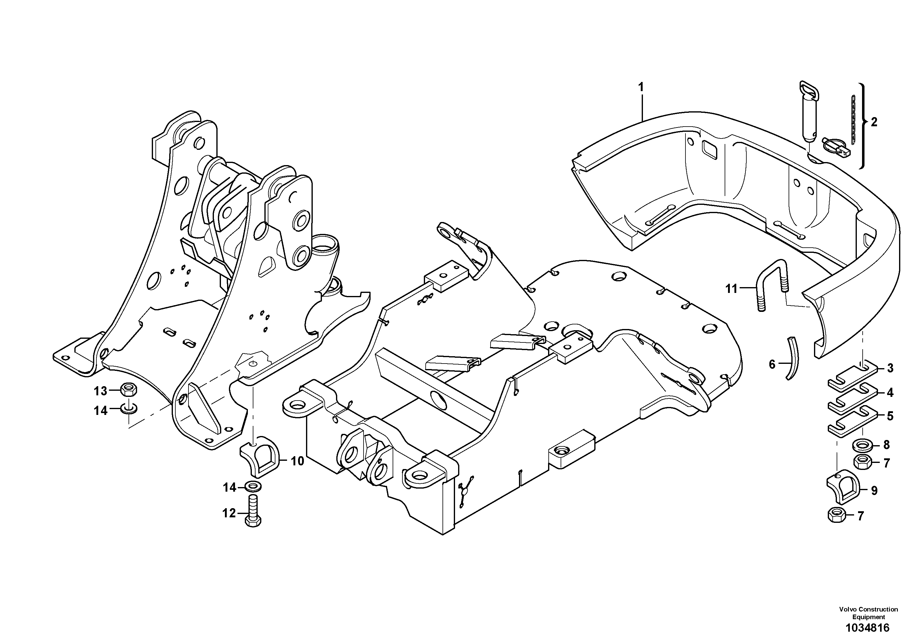 Схема запчастей Volvo L25B - 29928 Противовес L25B TYPE 175, S/N 0500 - TYPE 176, S/N 0001 -