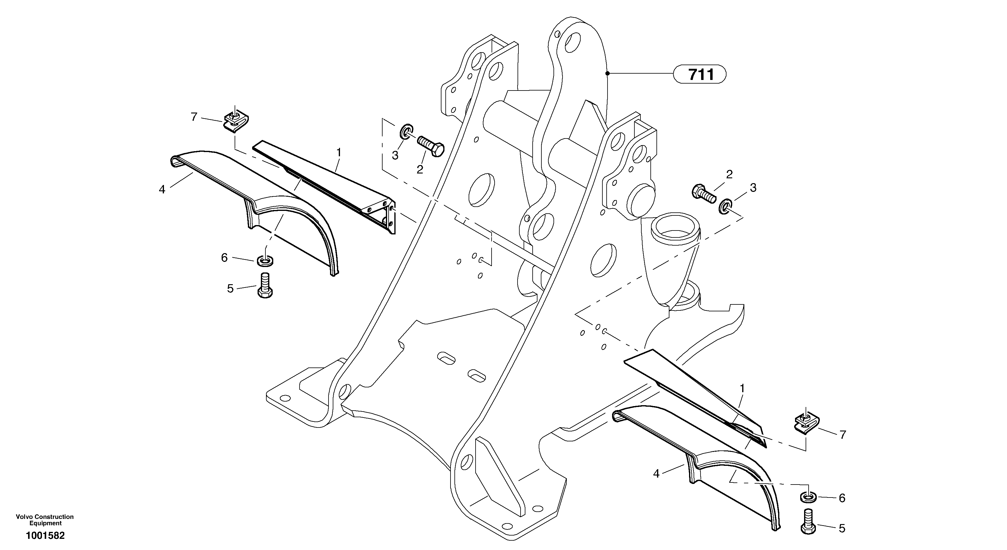 Схема запчастей Volvo L25B - 12926 Front mudguard L25B TYPE 175, S/N 0500 - TYPE 176, S/N 0001 -