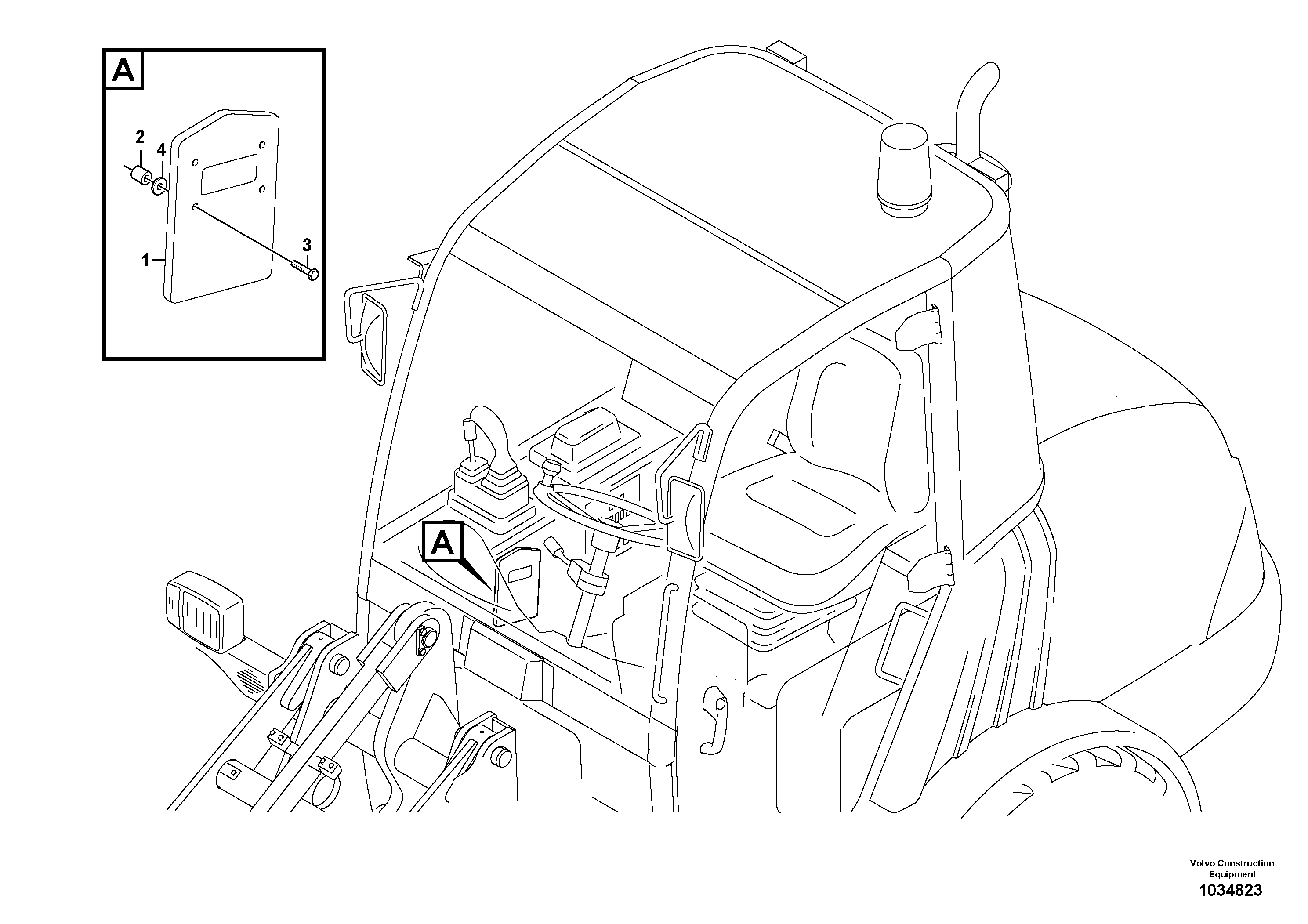 Схема запчастей Volvo L25B - 11912 Interior equipment L25B TYPE 175, S/N 0500 - TYPE 176, S/N 0001 -