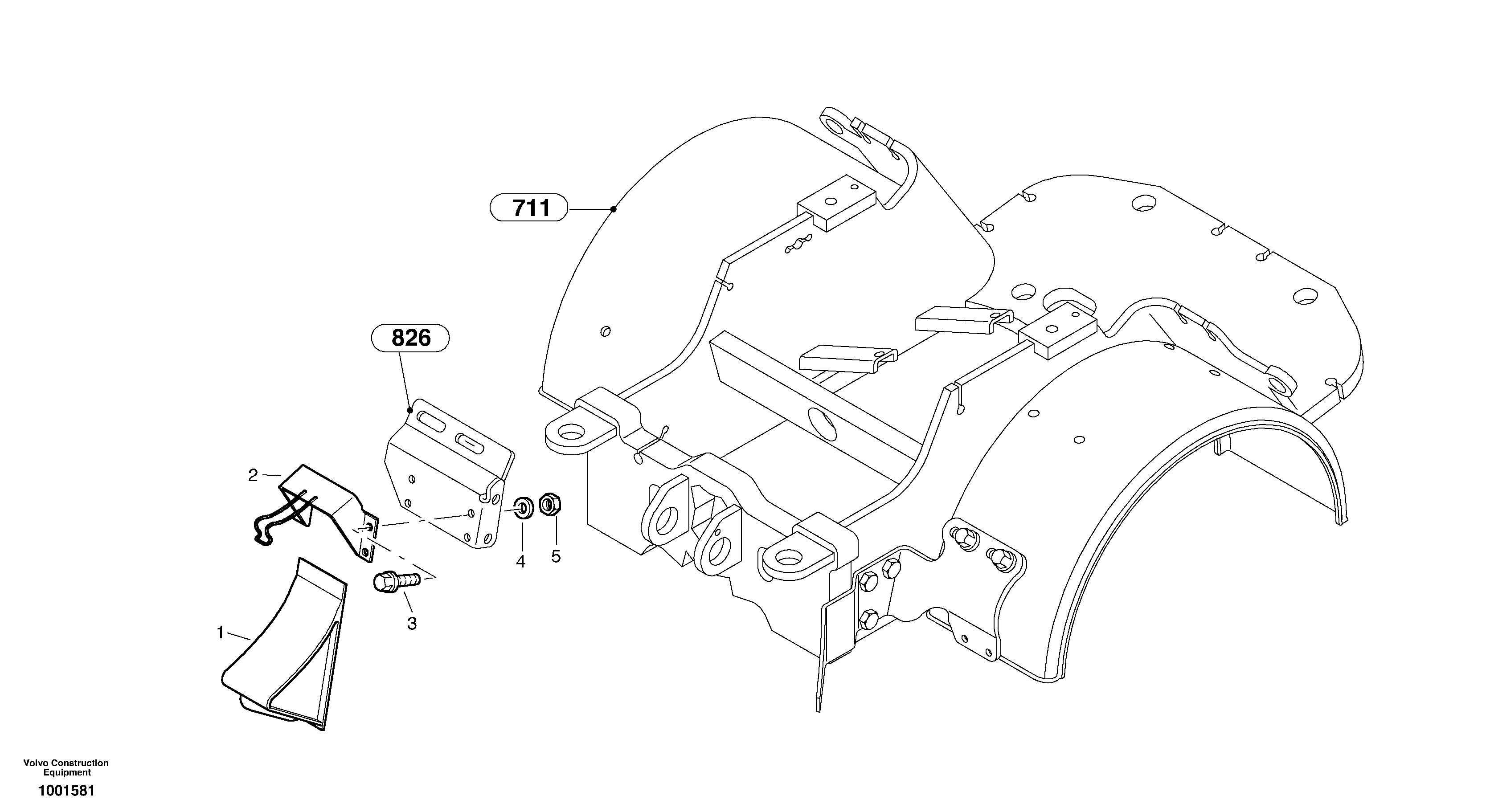 Схема запчастей Volvo L25B - 86415 Stop block for wheel L25B TYPE 175, S/N 0500 - TYPE 176, S/N 0001 -