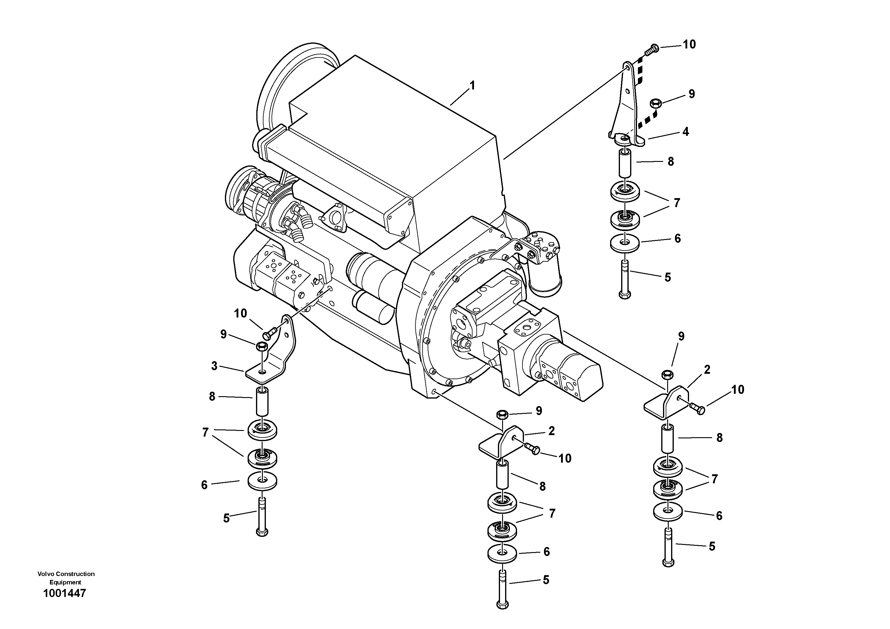 Схема запчастей Volvo L25B - 16925 Двигатель в сборе L25B TYPE 175 SER NO - 0499