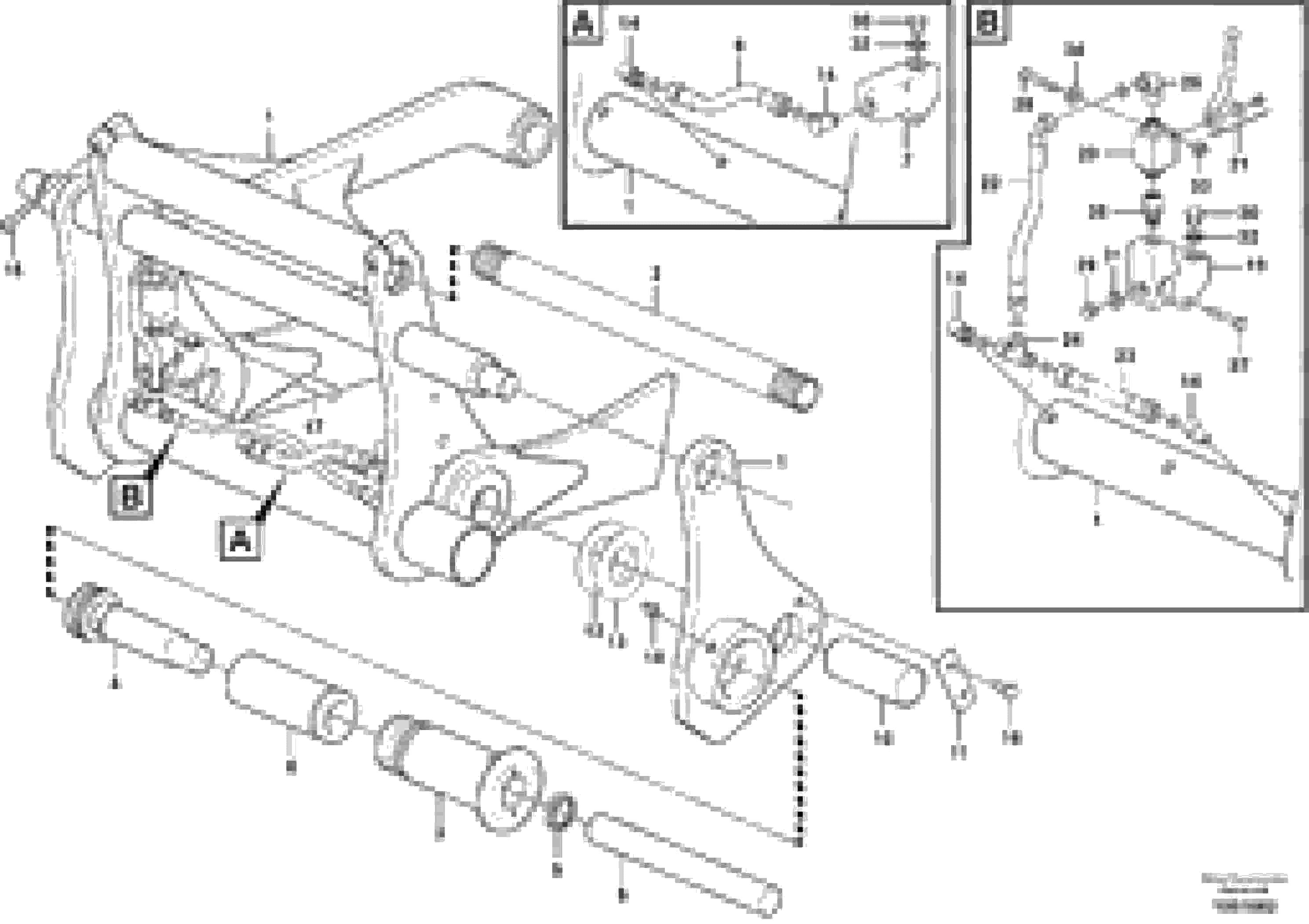 Схема запчастей Volvo L25B - 64654 Attachment mounting plate L25B TYPE 175, S/N 0500 - TYPE 176, S/N 0001 -