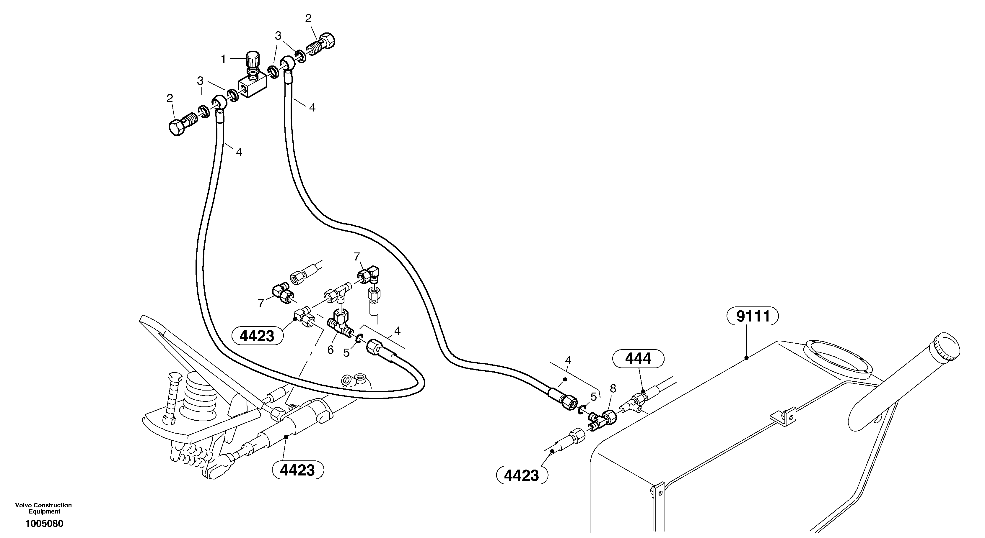 Схема запчастей Volvo L25B - 12944 Hand inching control L25B TYPE 175 SER NO - 0499