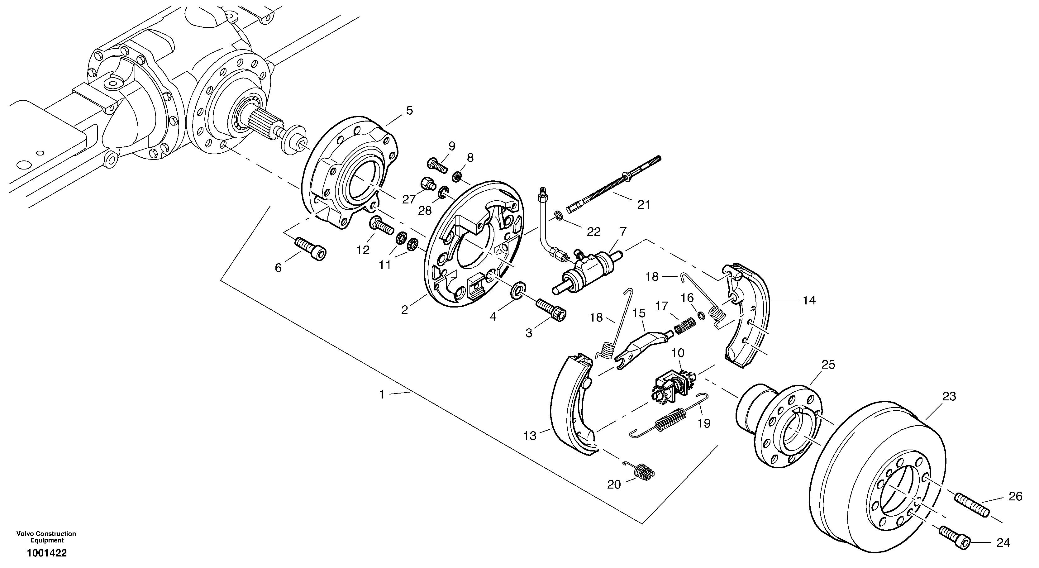 Схема запчастей Volvo L25B - 4934 Central brake L25B TYPE 175 SER NO - 0499