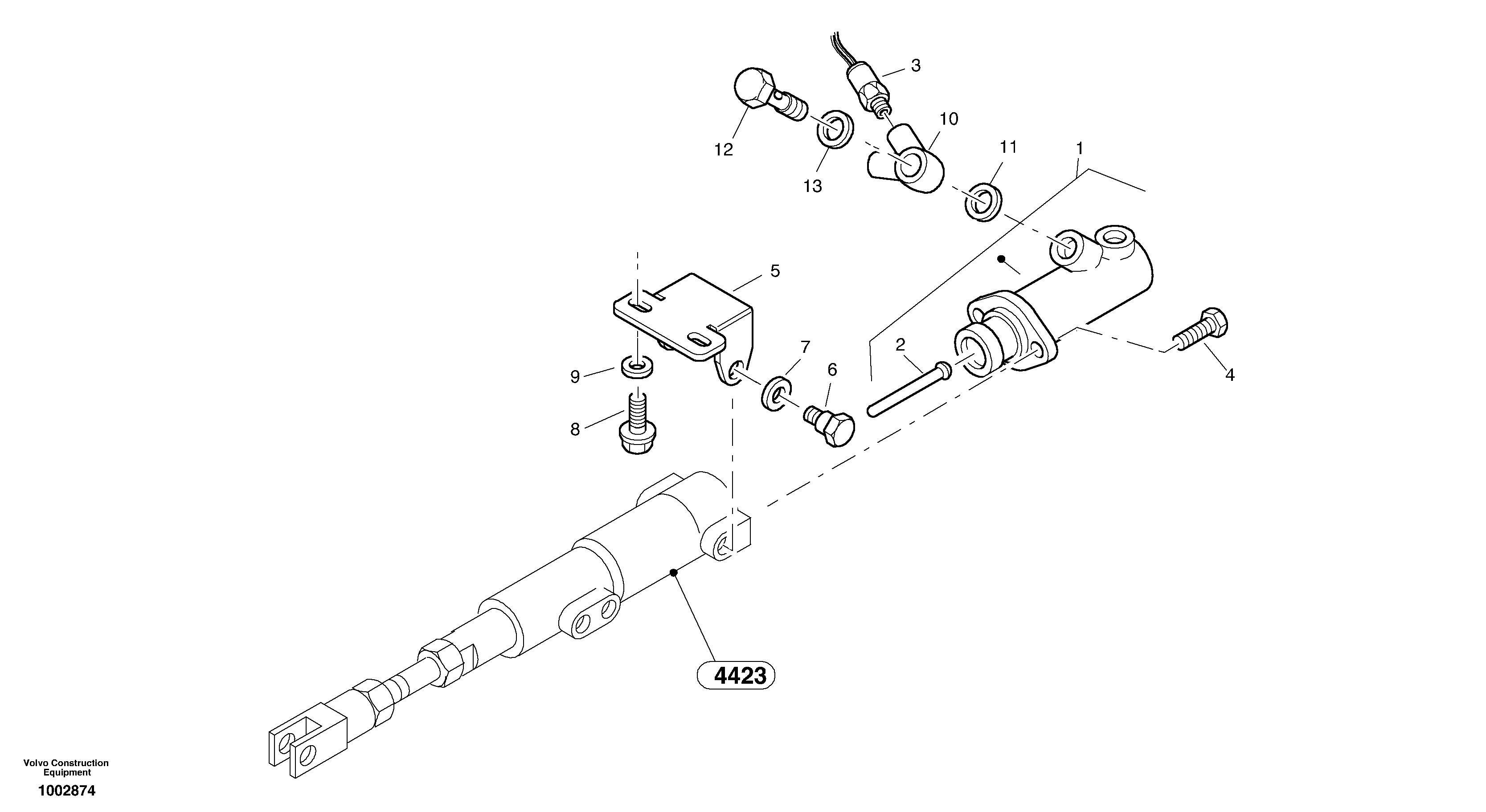 Схема запчастей Volvo L25B - 26096 Brake cylinder L25B TYPE 175 SER NO - 0499