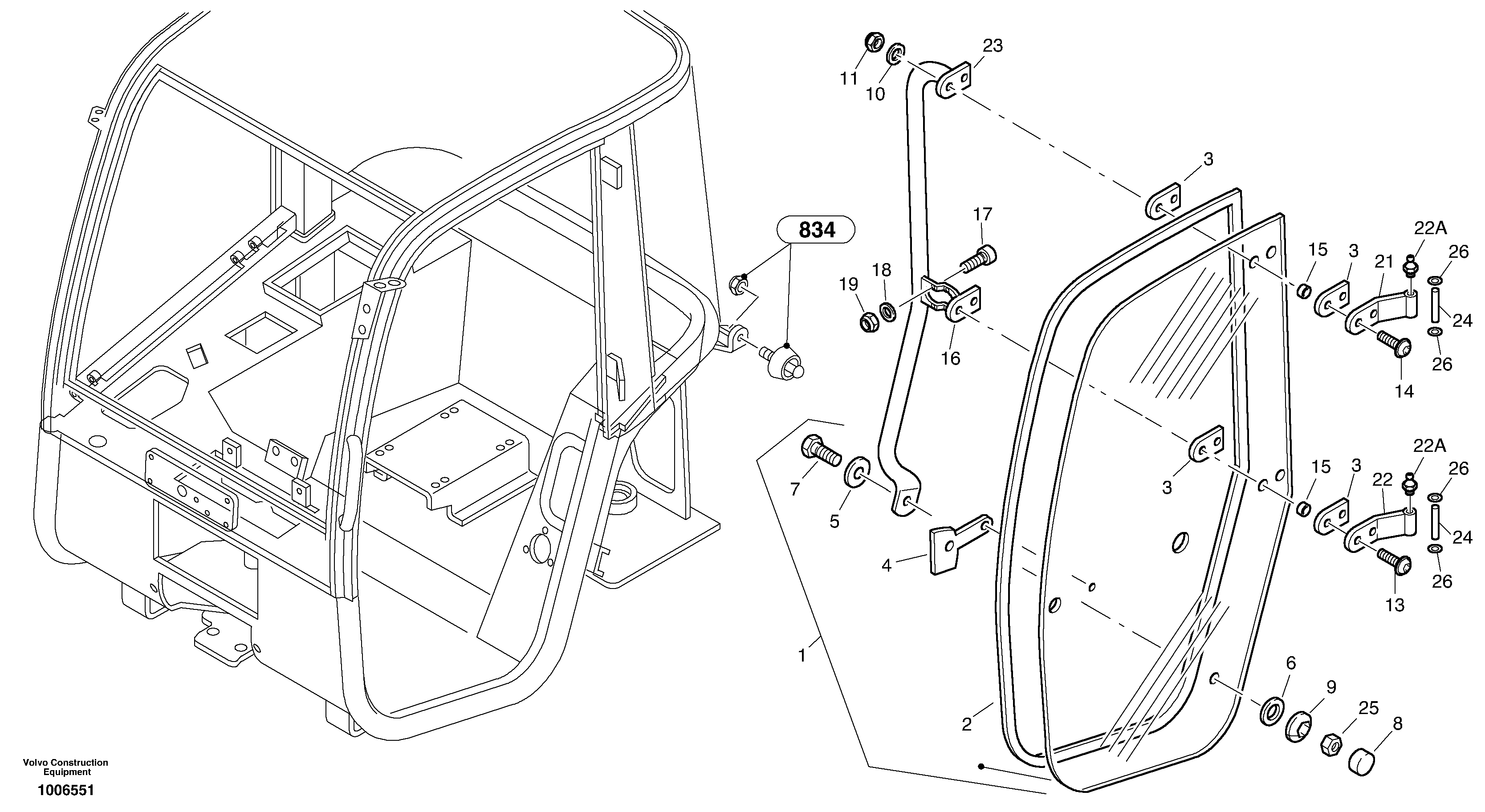 Схема запчастей Volvo L25B - 39678 Doors L25B TYPE 175 SER NO - 0499
