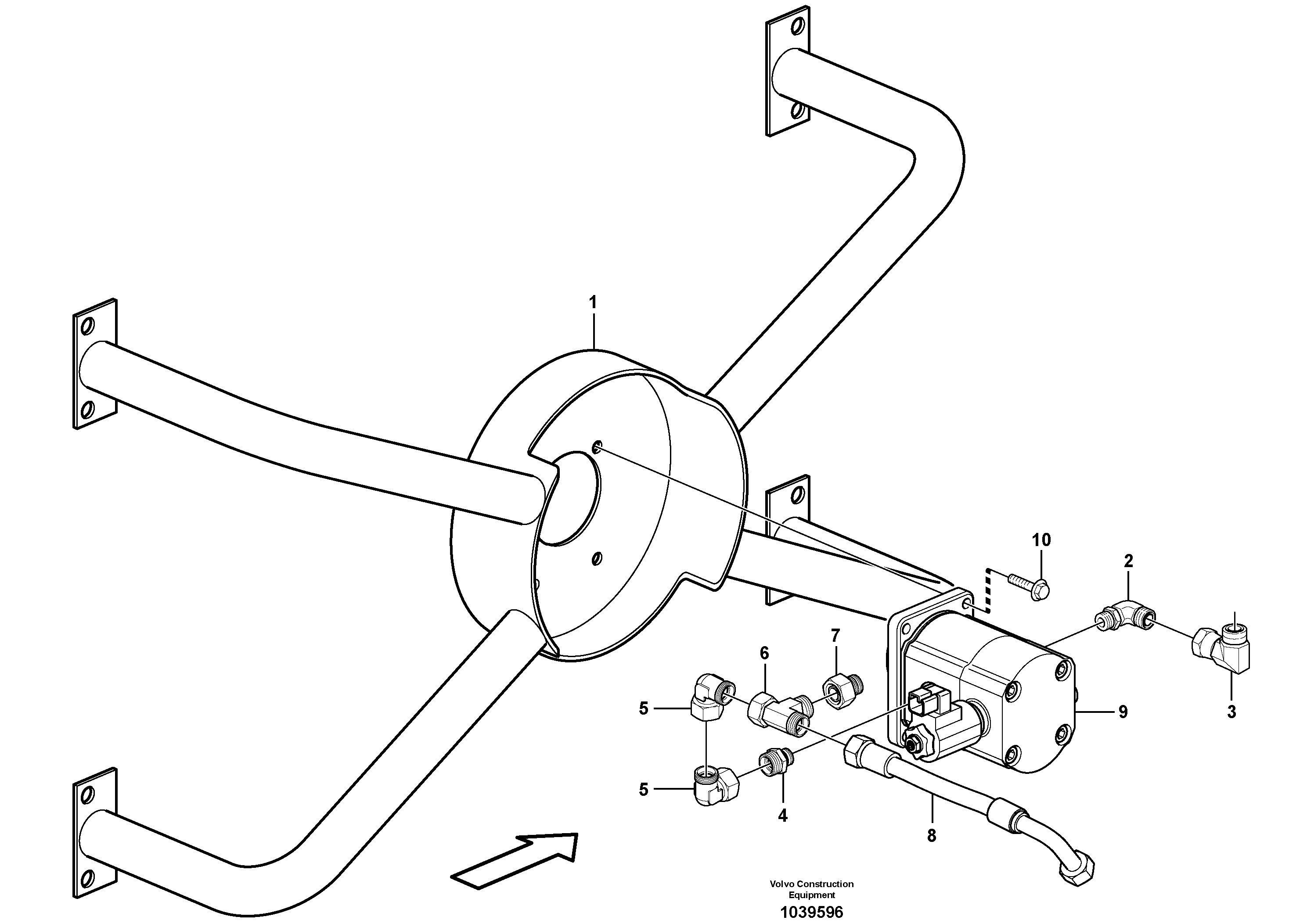 Схема запчастей Volvo L45F - 39506 Fan drive L45F