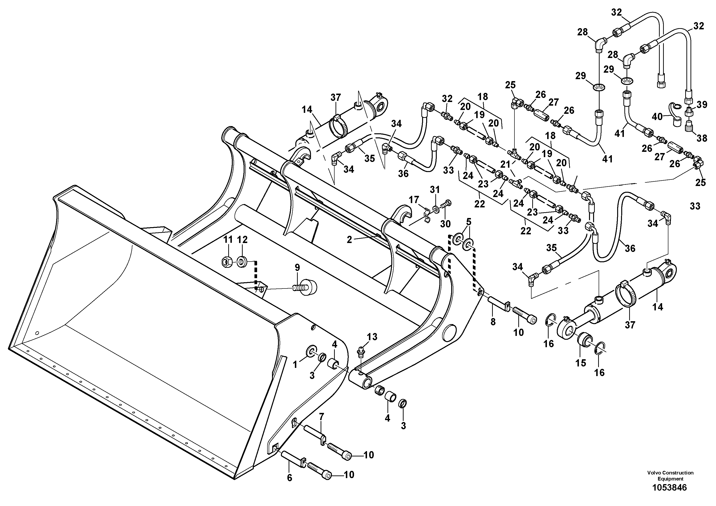 Схема запчастей Volvo L45F - 100406 High-tipping bucket ATTACHMENTS ATT. COMPACT WHEEL LOADERS GEN. F