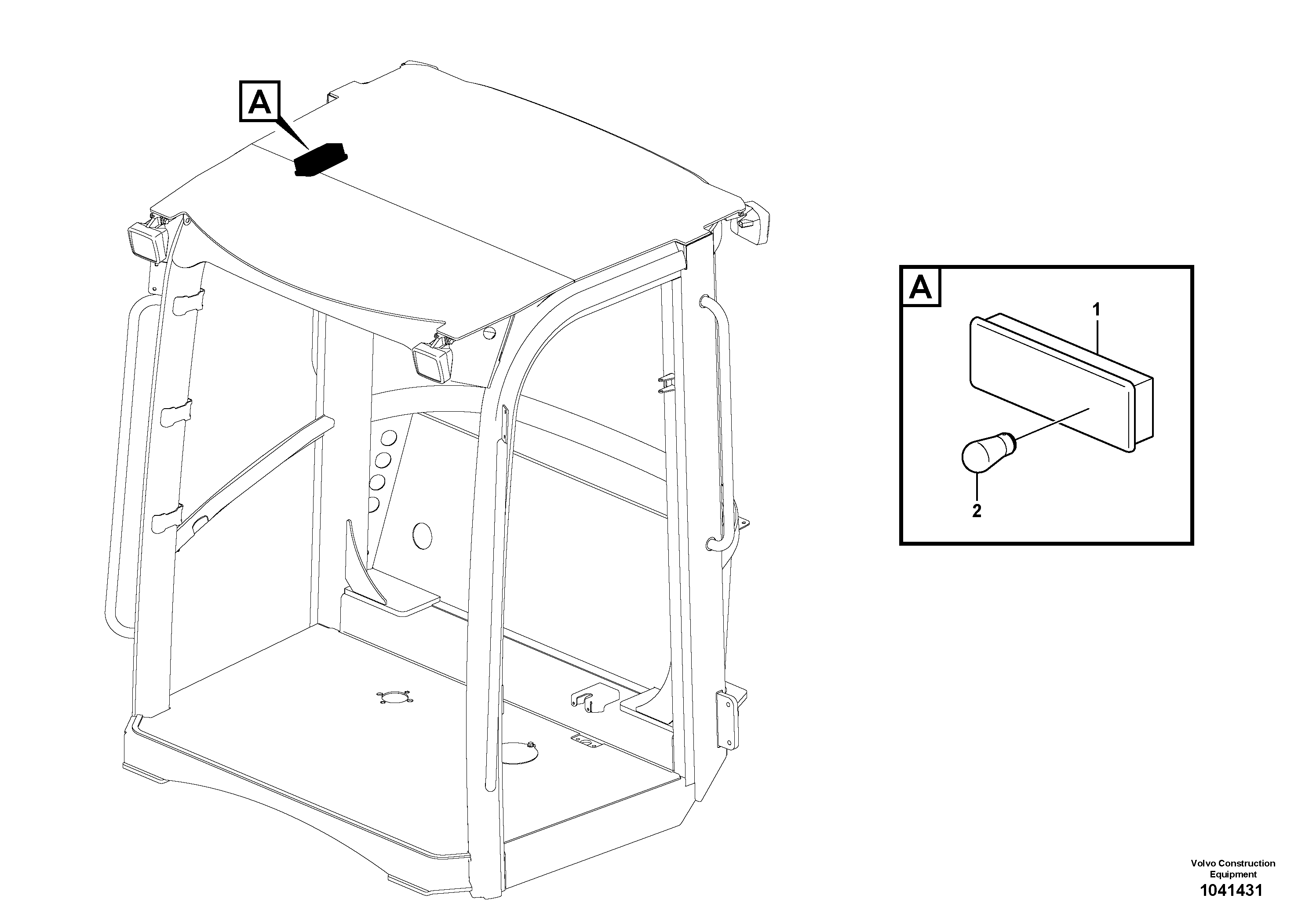 Схема запчастей Volvo L45F - 55291 Cabin lighting L45F