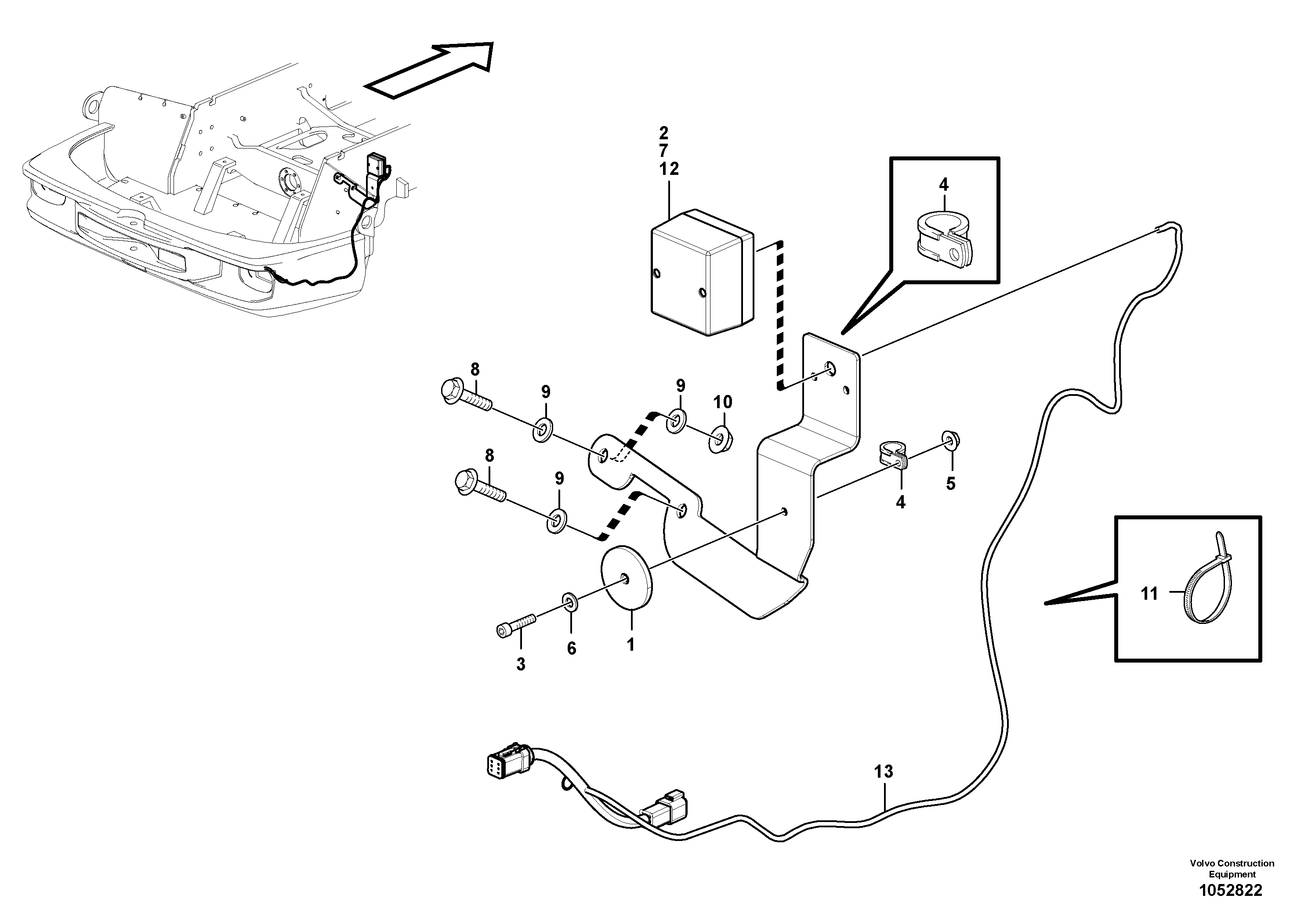 Схема запчастей Volvo L45F - 58637 Extra Lights L45F