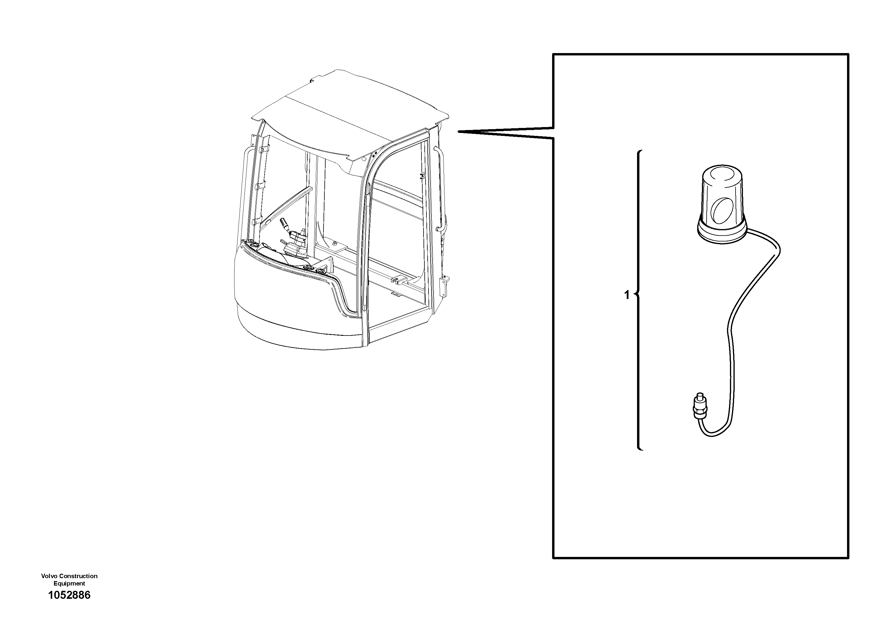 Схема запчастей Volvo L45F - 54814 Rotating beacon L45F