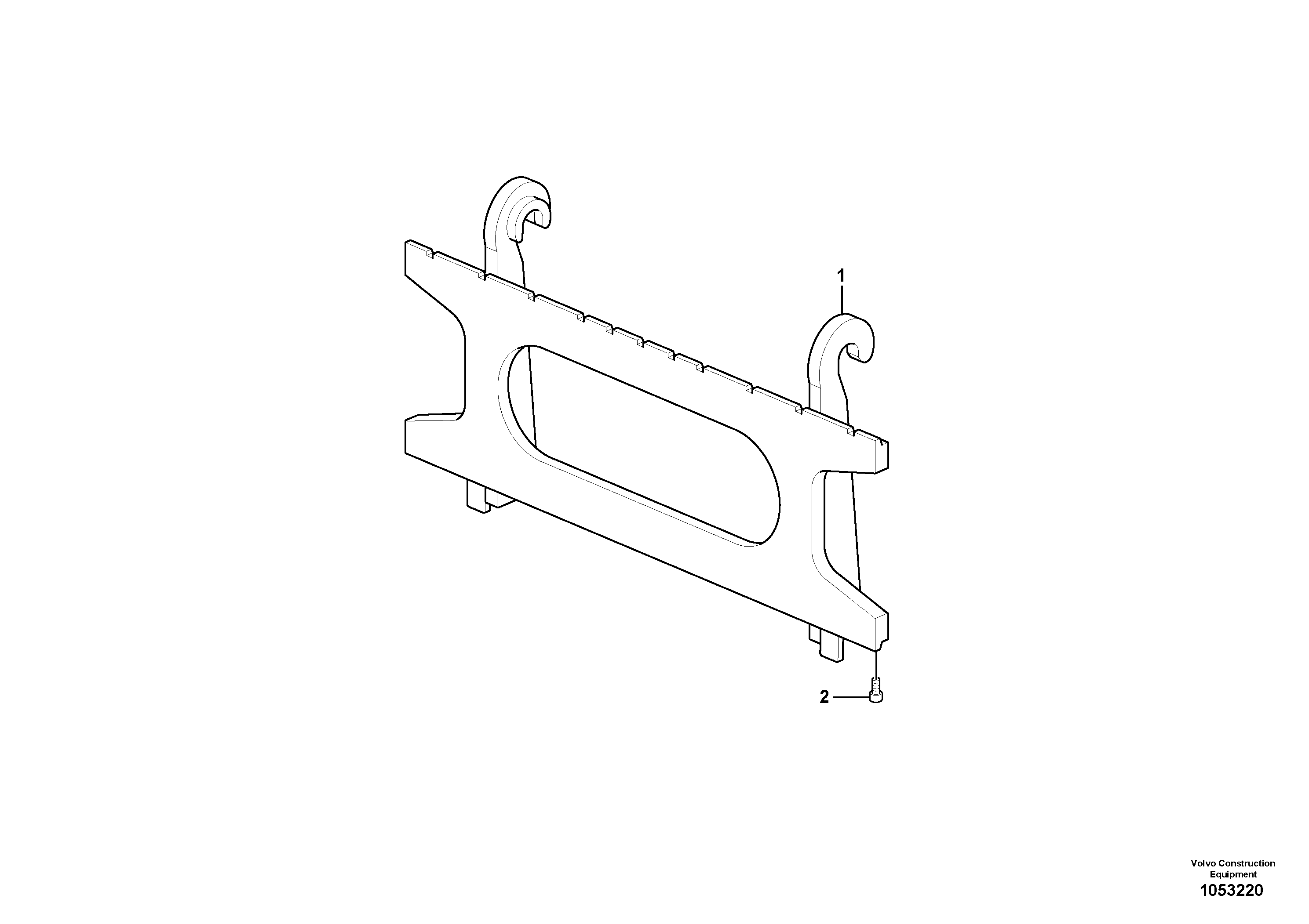 Схема запчастей Volvo L45F - 100046 Fork frame ATTACHMENTS ATT. COMPACT WHEEL LOADERS GEN. F