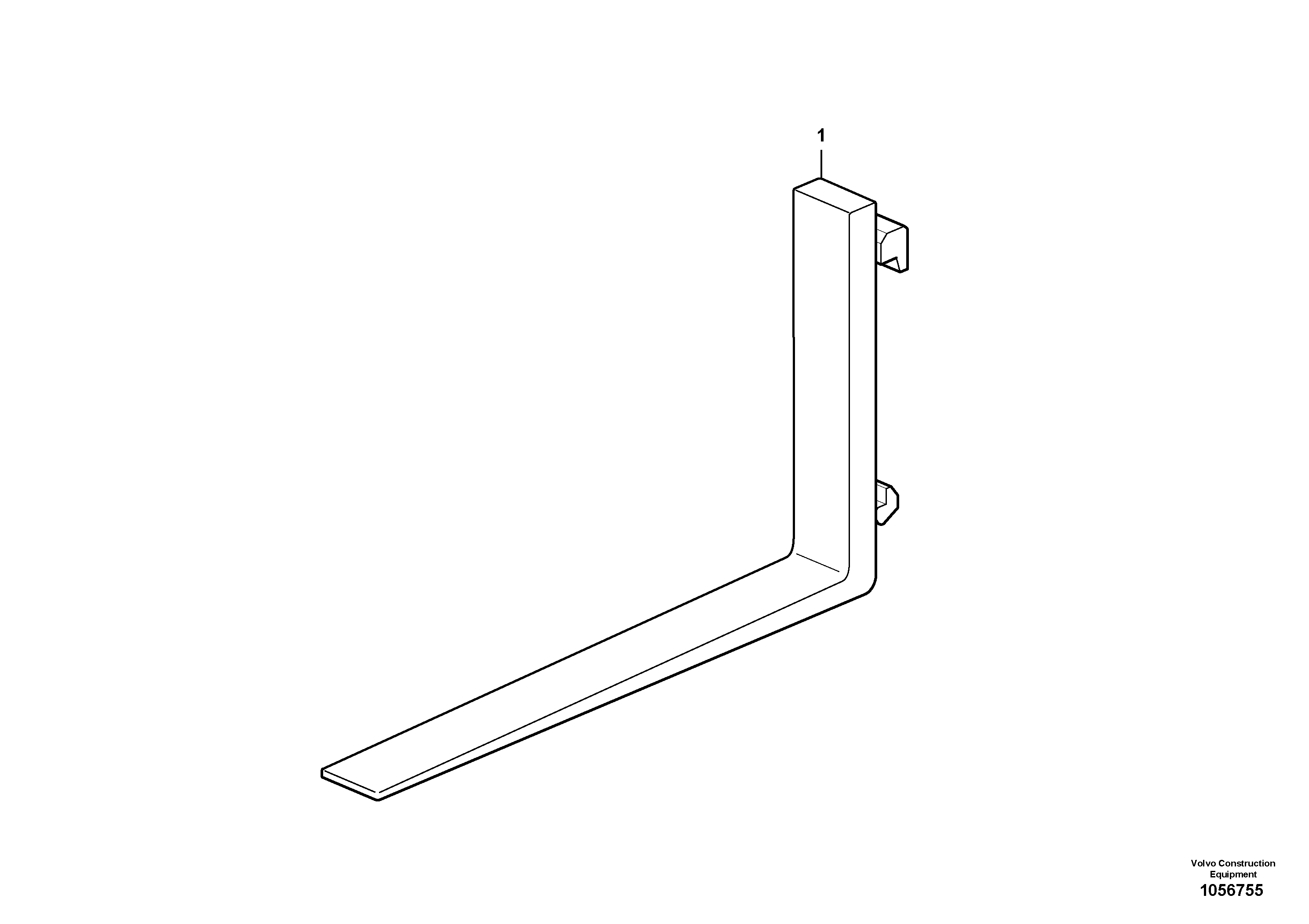 Схема запчастей Volvo L45F - 100051 Fork tines ATTACHMENTS ATT. COMPACT WHEEL LOADERS GEN. F