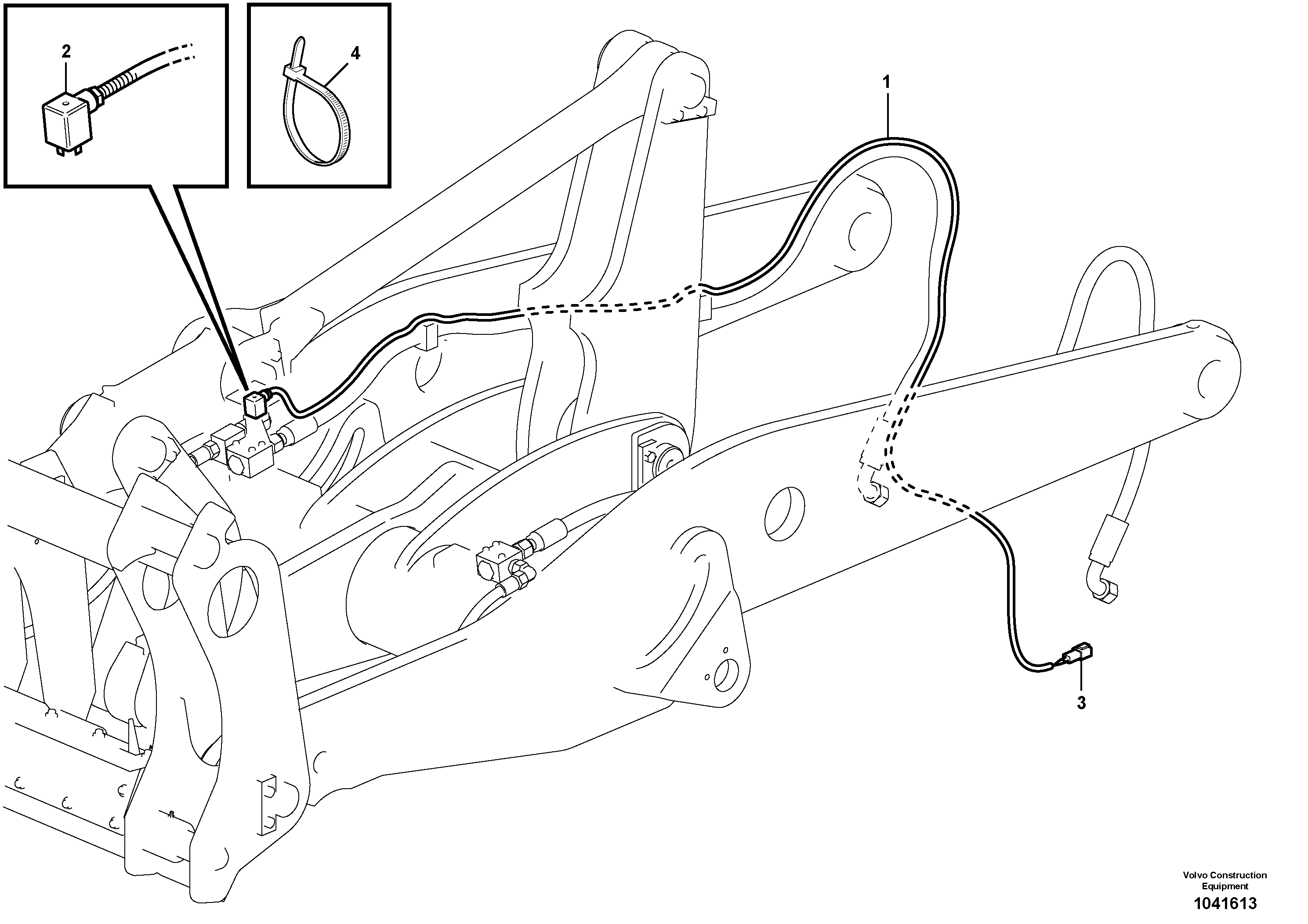 Схема запчастей Volvo L45F - 37031 Cable harness, Loader Quick Attach L45F