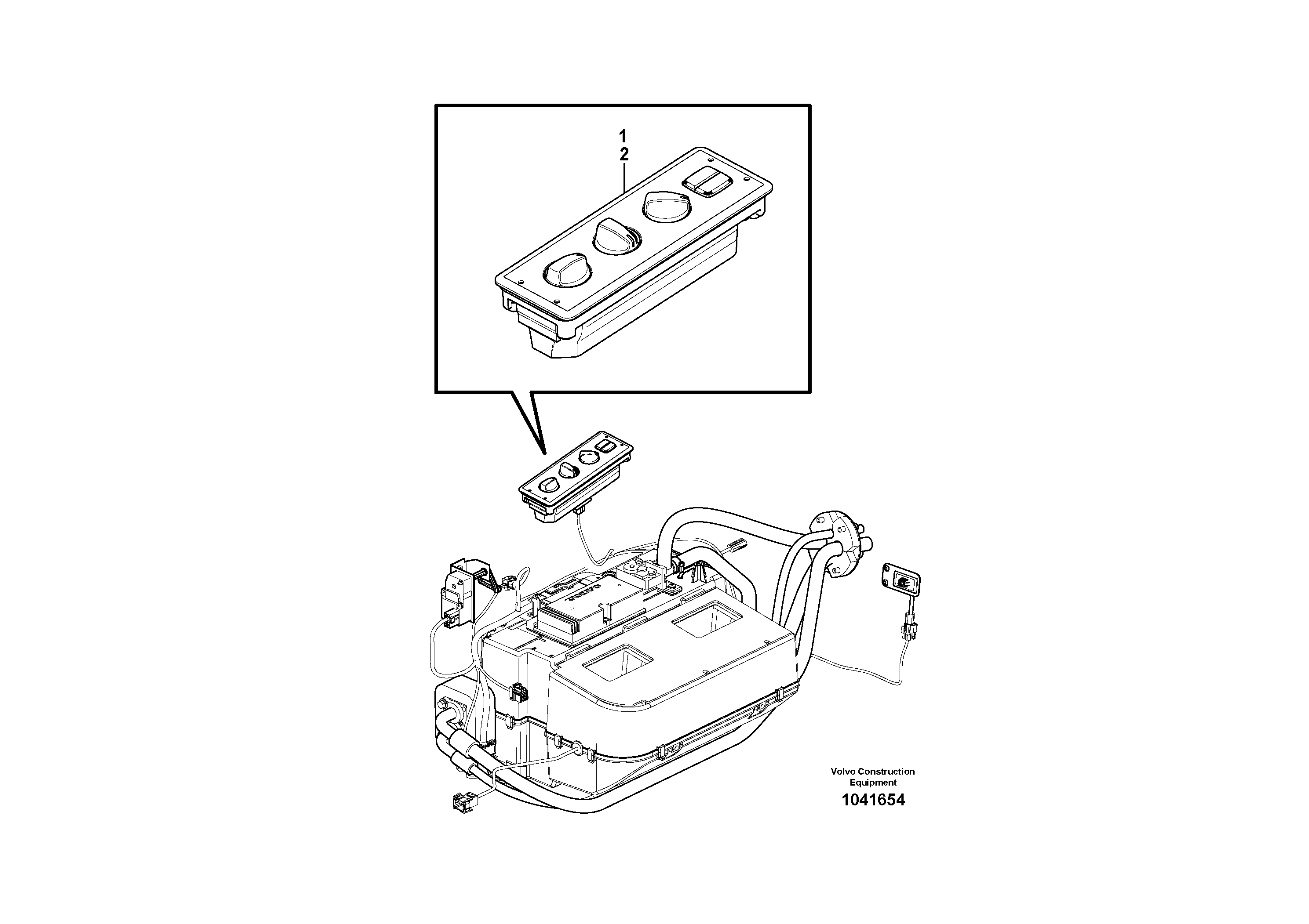 Схема запчастей Volvo L45F - 38911 Electrical equipment, air conditioning L45F