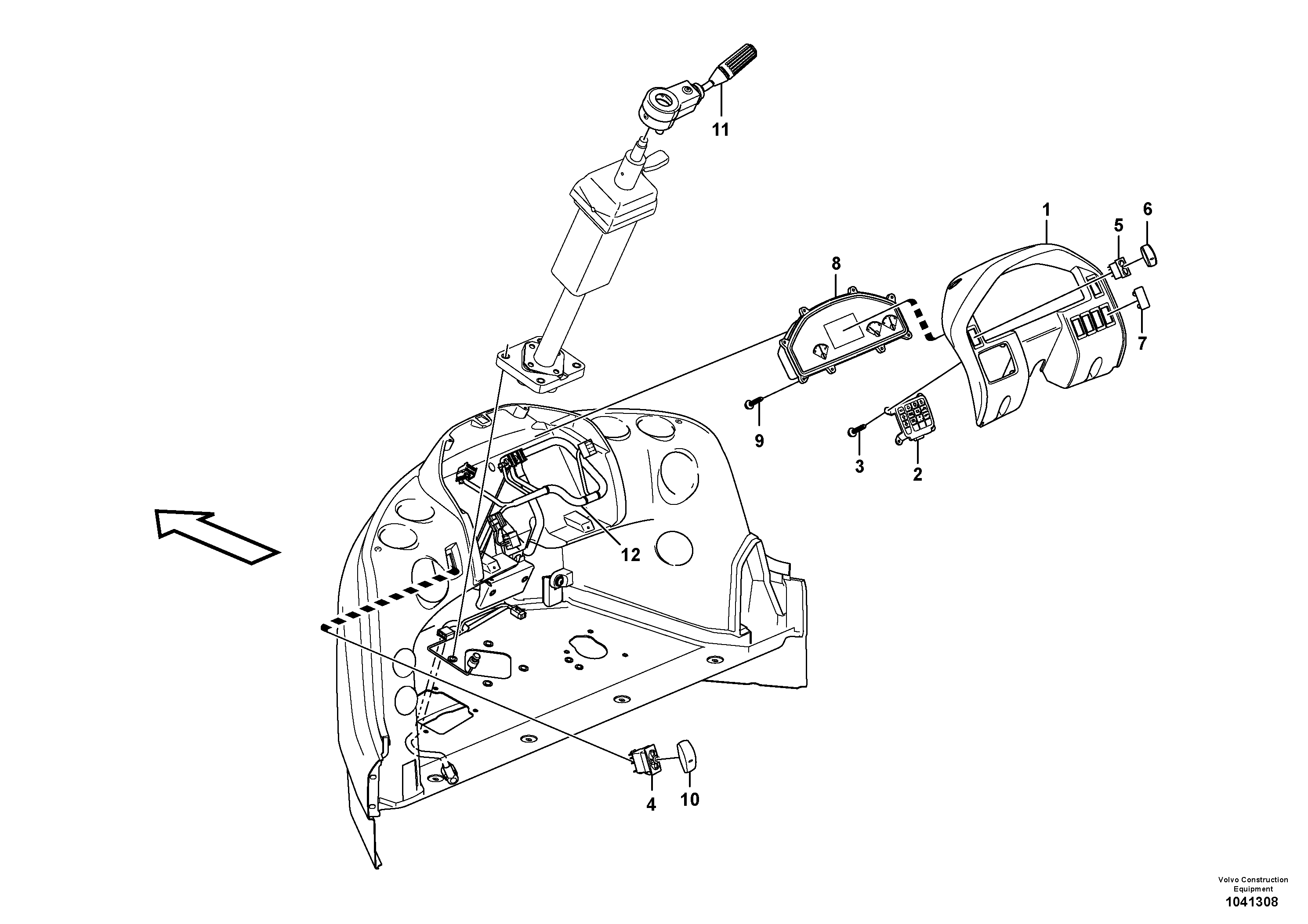 Схема запчастей Volvo L45F - 67589 Instrument panel L45F