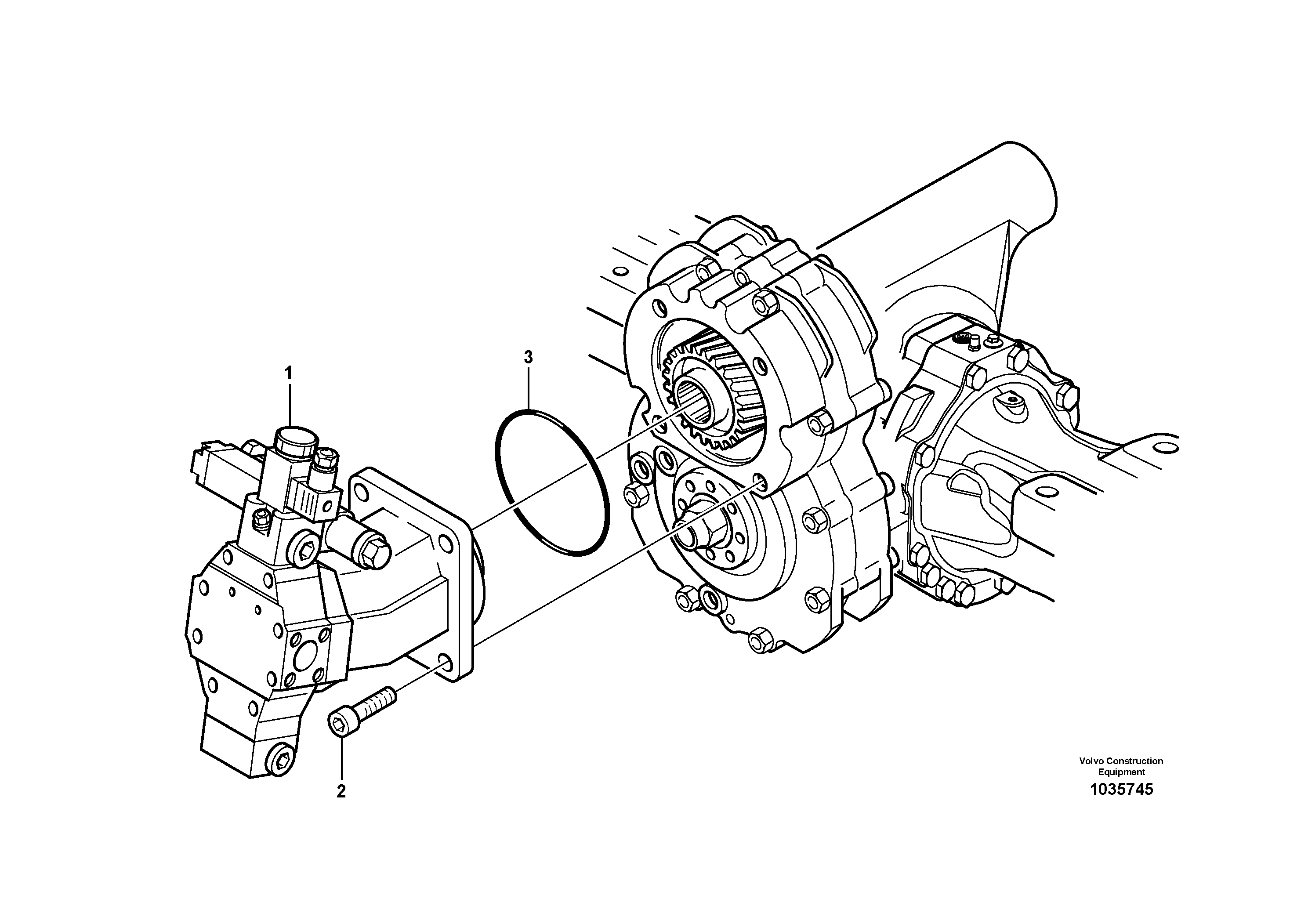 Схема запчастей Volvo L45F - 38915 Гидромотор хода L45F