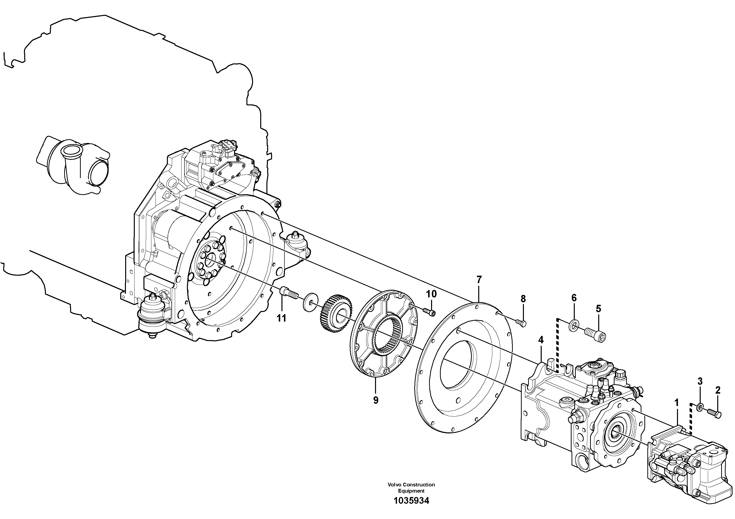 Схема запчастей Volvo L45F - 66288 Насос L45F