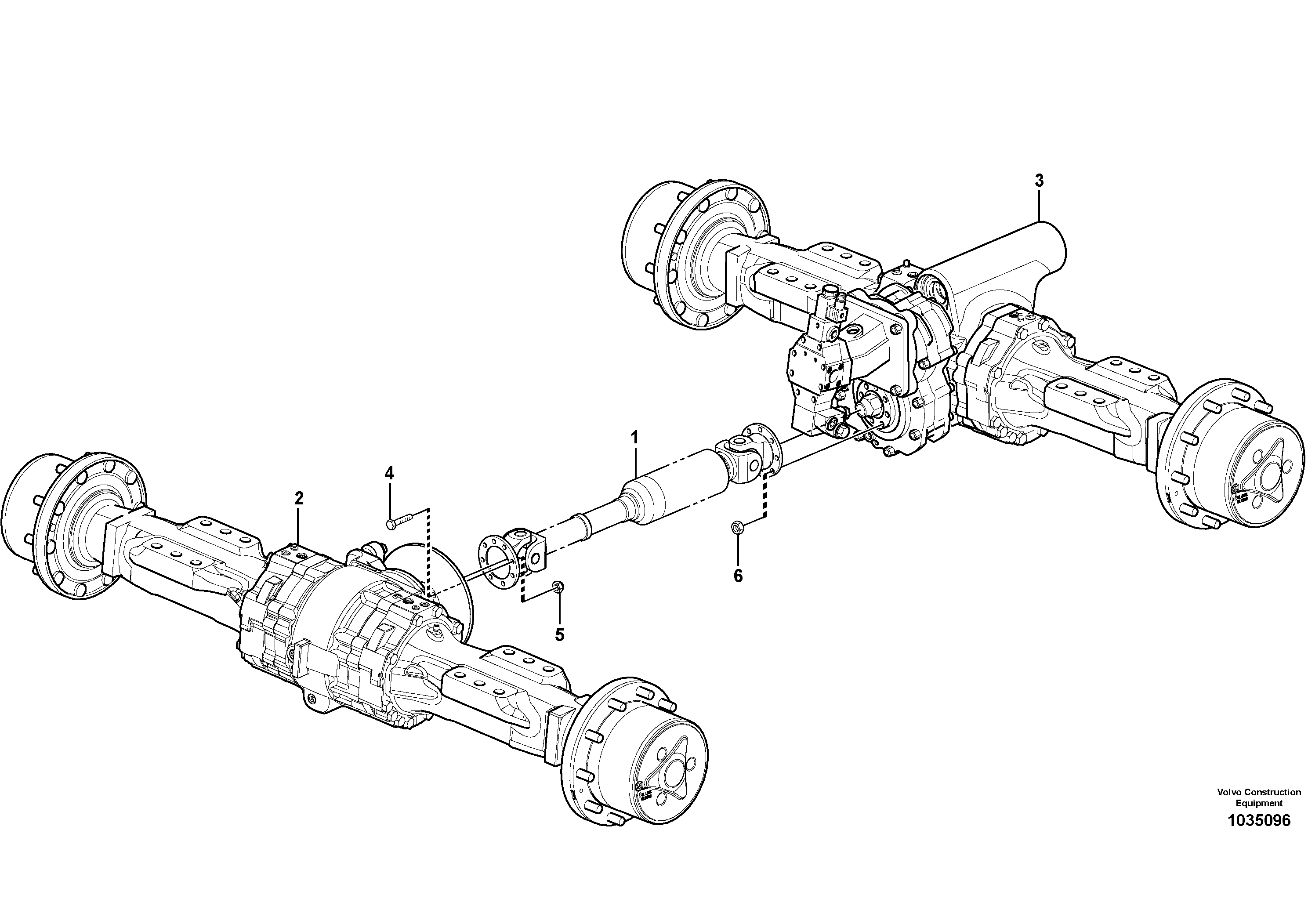 Схема запчастей Volvo L45F - 12479 Propeller shaft, mounting L45F