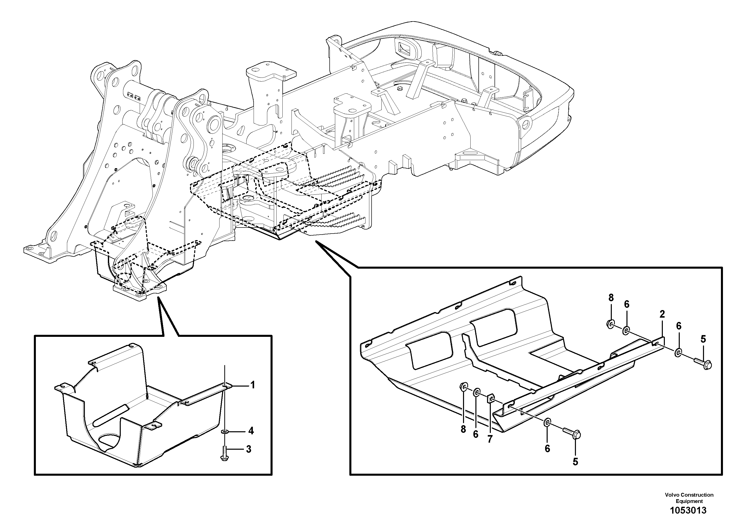 Схема запчастей Volvo L45F - 61568 Protecting plates L45F