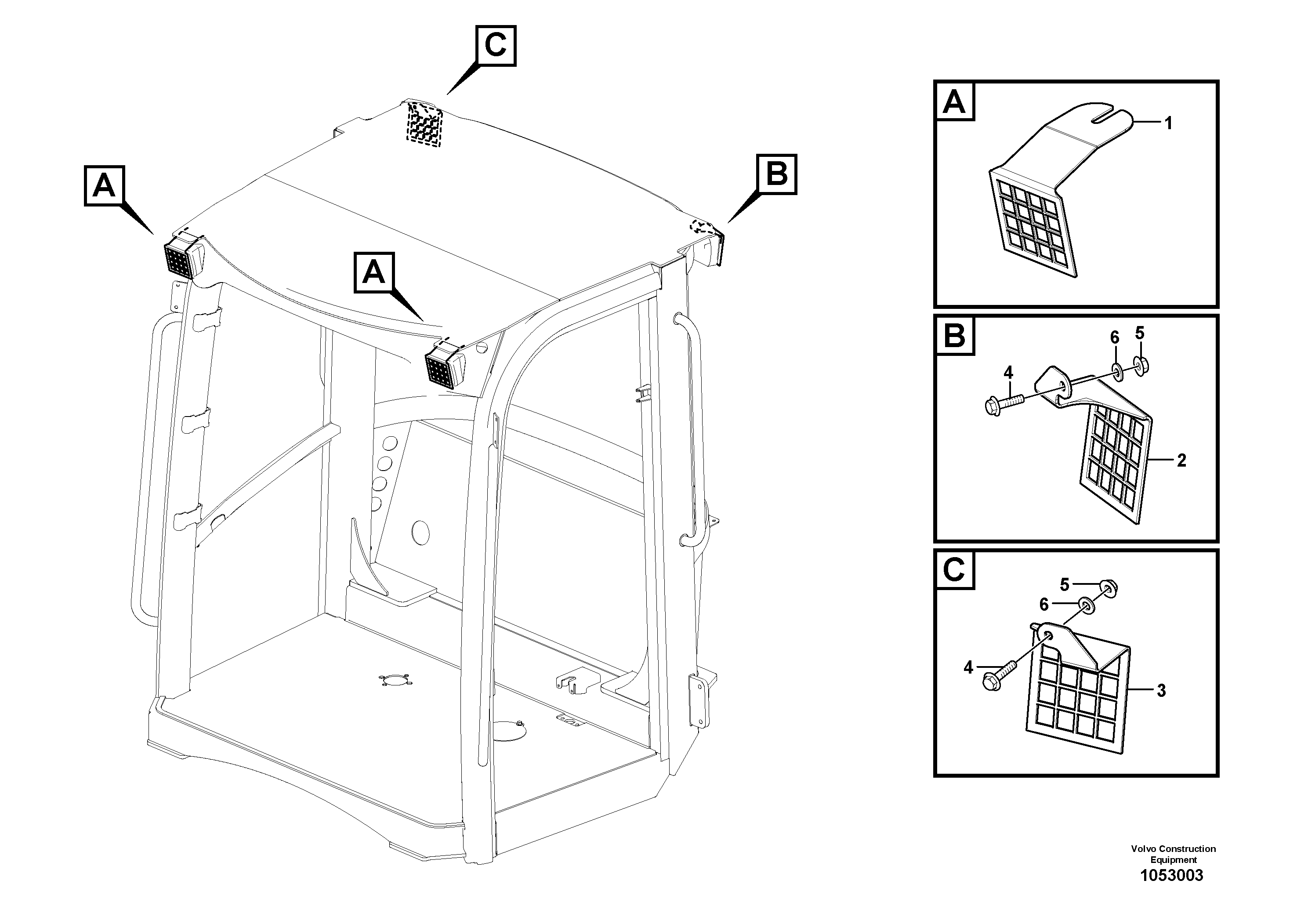 Схема запчастей Volvo L45F - 82369 Protection for lighting L45F