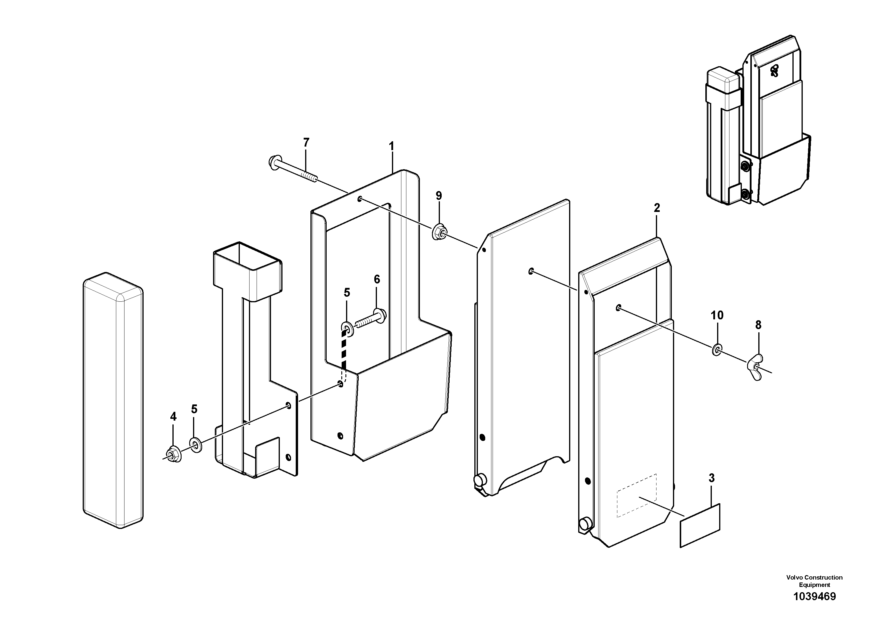 Схема запчастей Volvo L45F - 86805 Stop block for wheel L45F