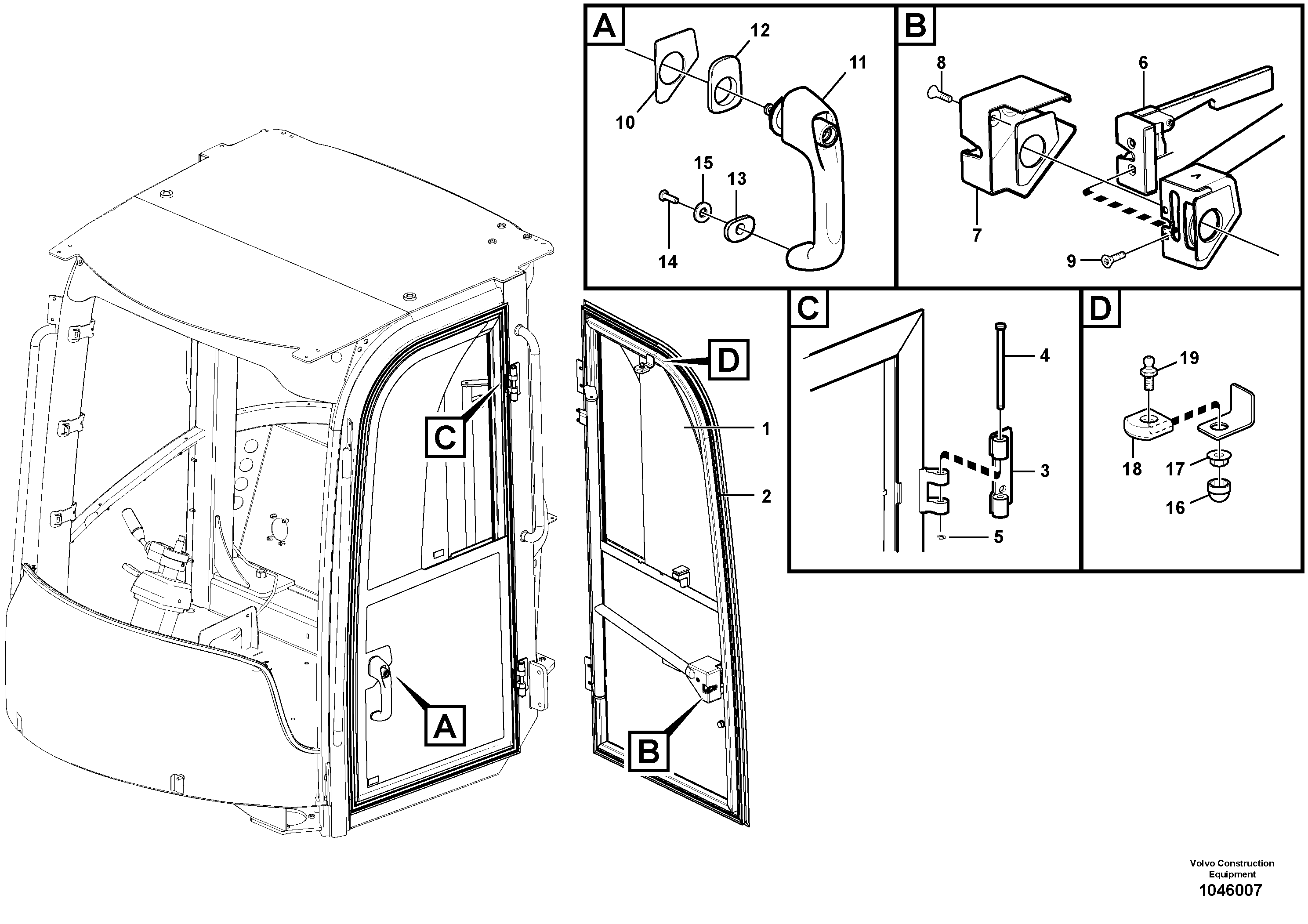 Схема запчастей Volvo L45F - 94904 Door L45F