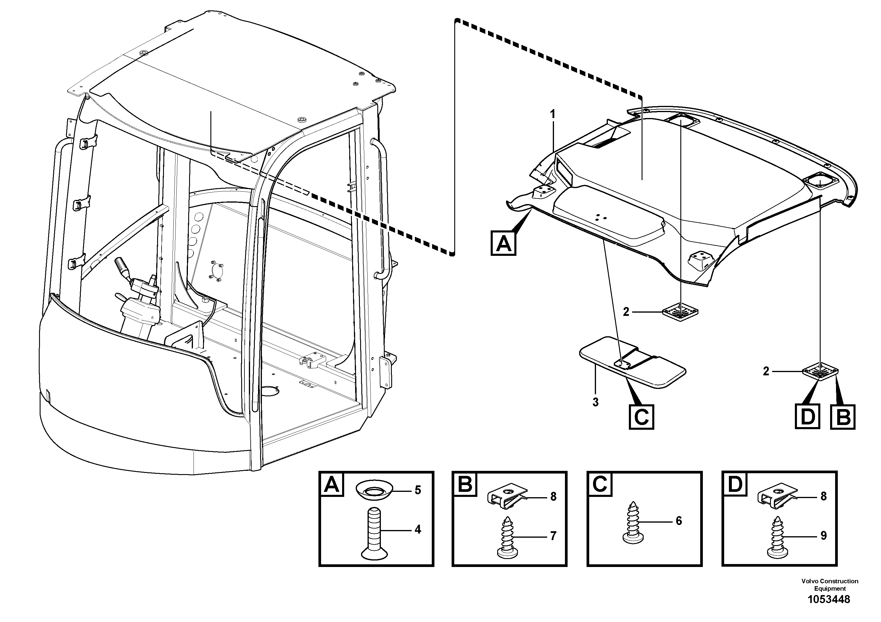 Схема запчастей Volvo L45F - 57315 Cab : accessories L45F