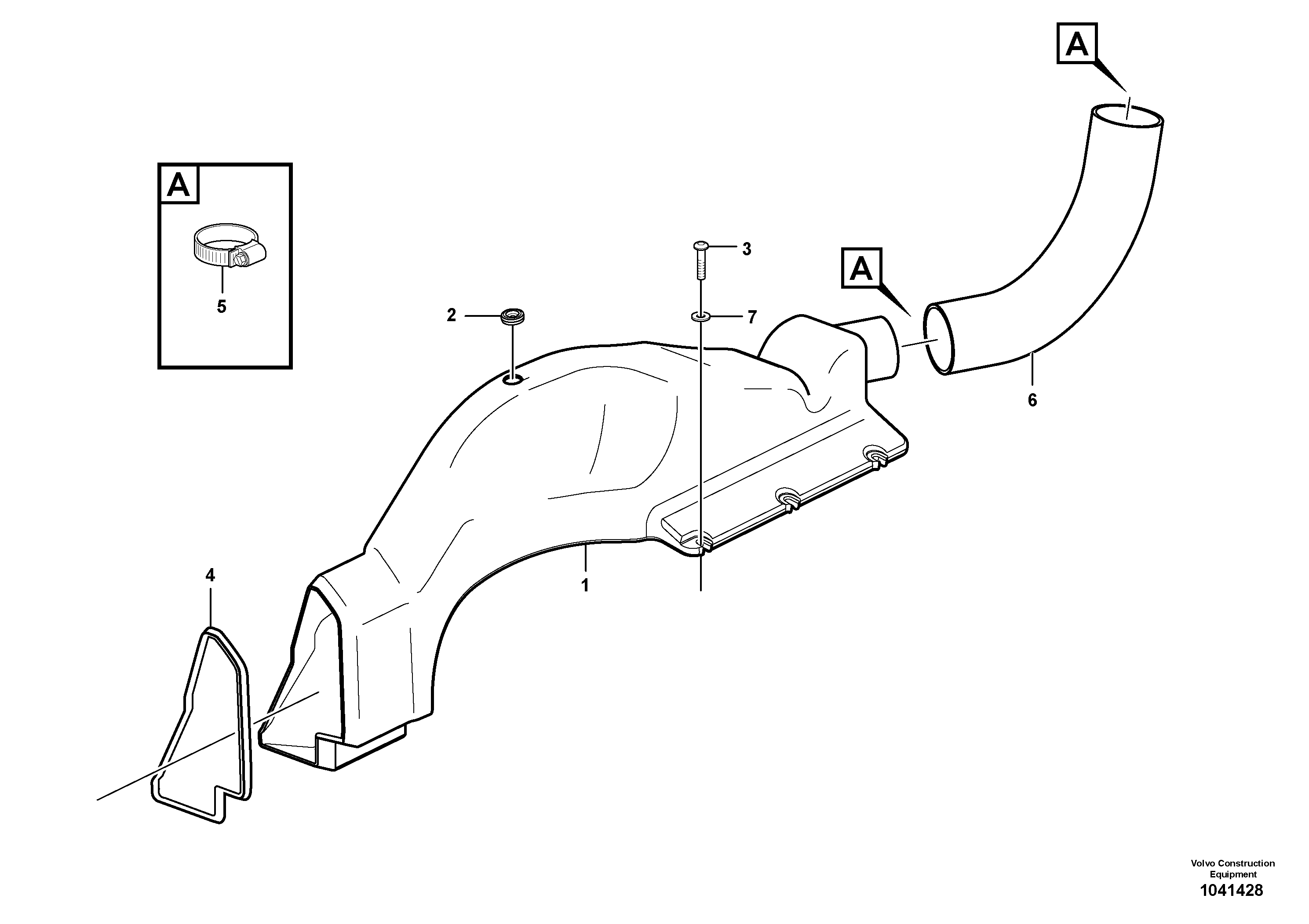 Схема запчастей Volvo L45F - 43433 Air distribution L45F
