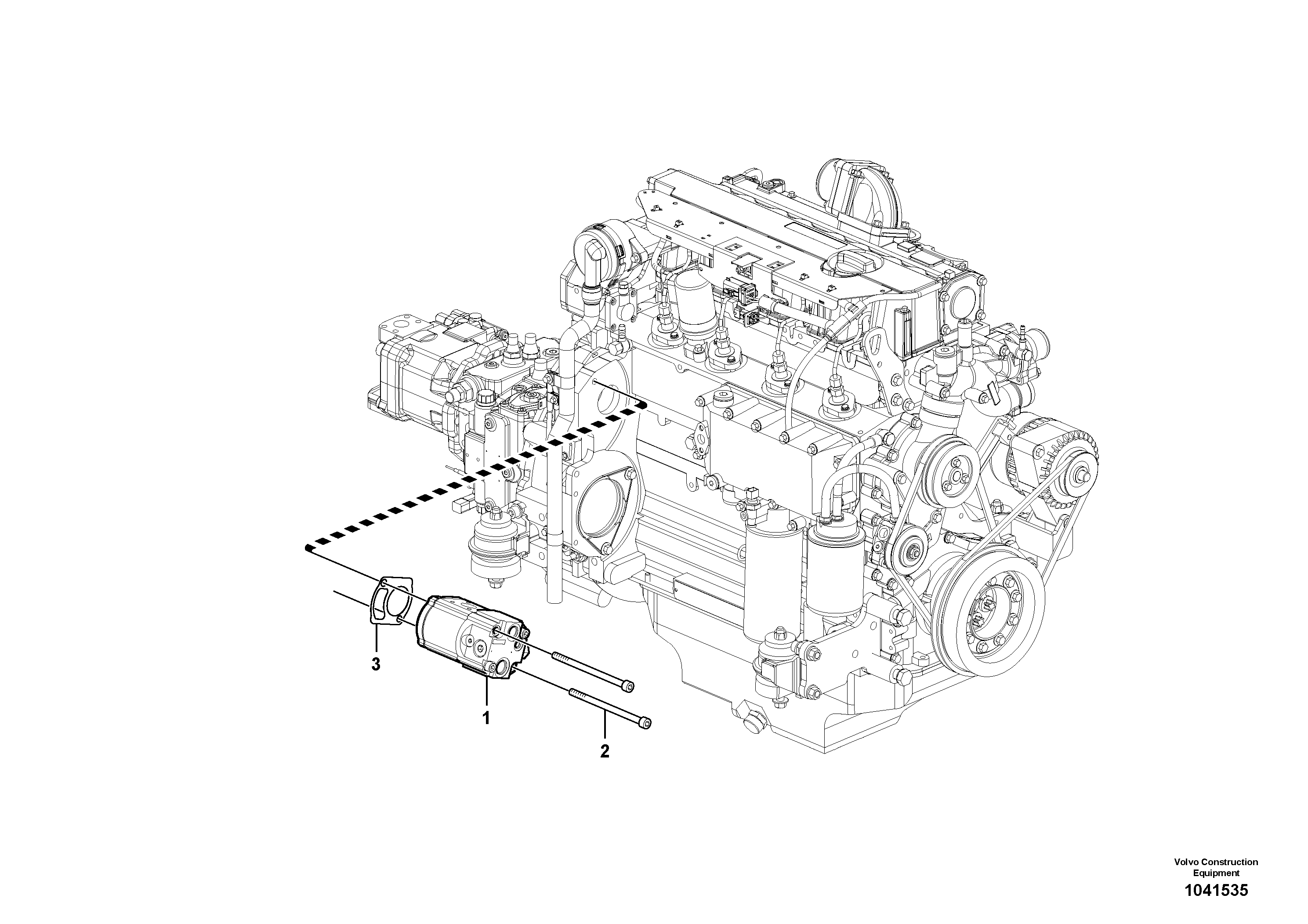 Схема запчастей Volvo L45F - 11990 Пилотный (шестерёнчатый) насос L45F