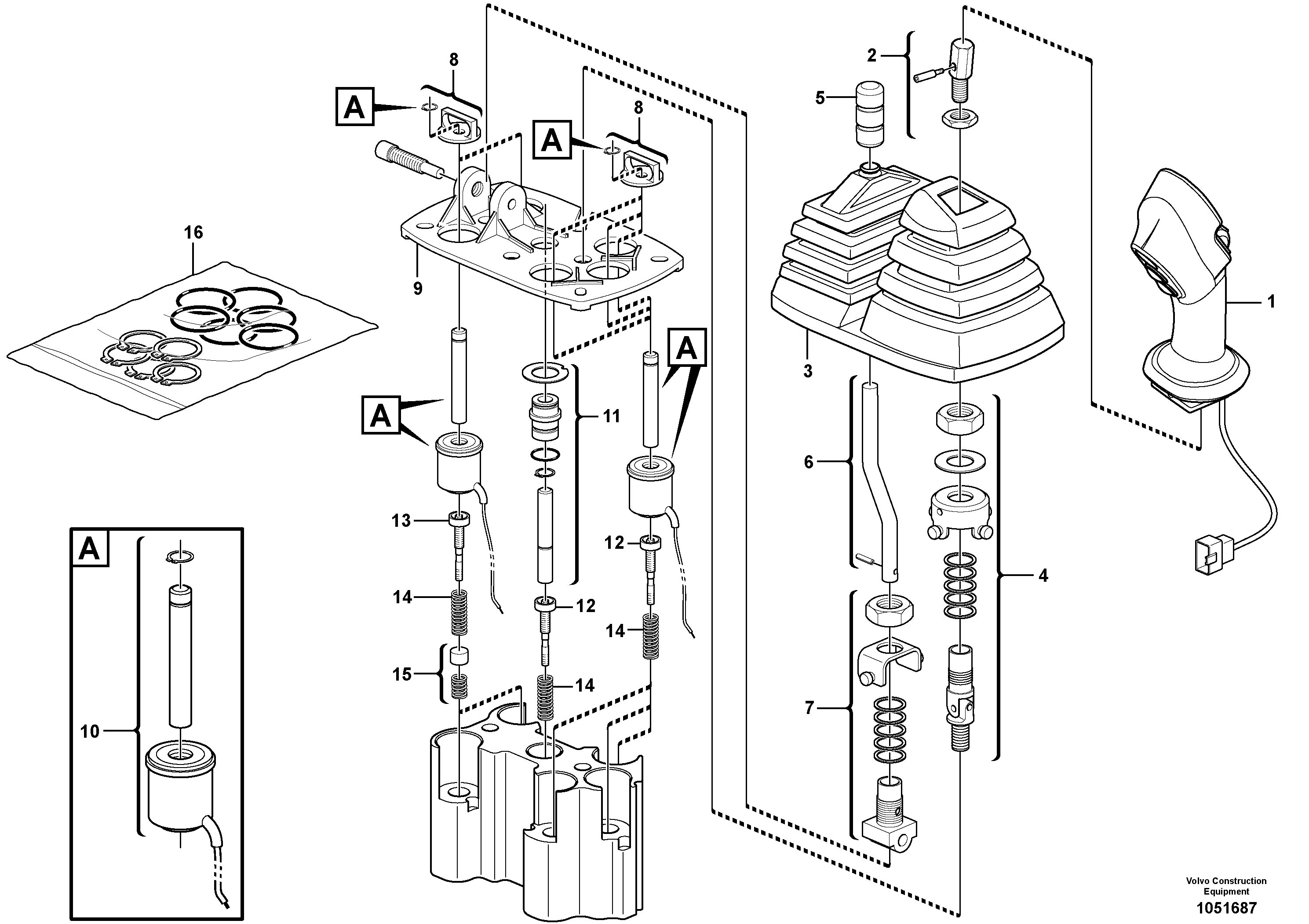 Схема запчастей Volvo L45F - 53342 Servo valve L45F