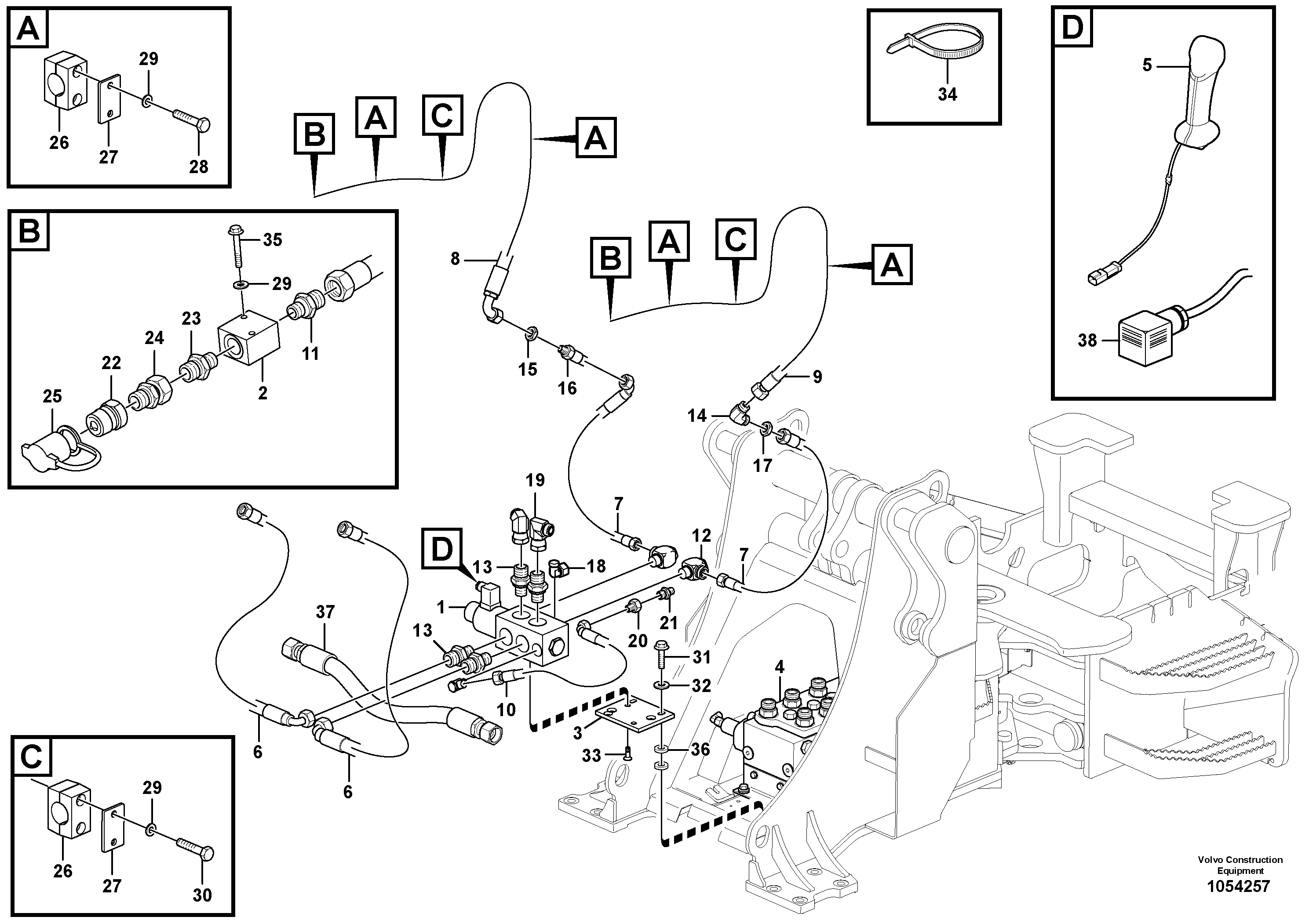 Схема запчастей Volvo L45F - 81679 Hydraulic function - Nr. 4 L45F