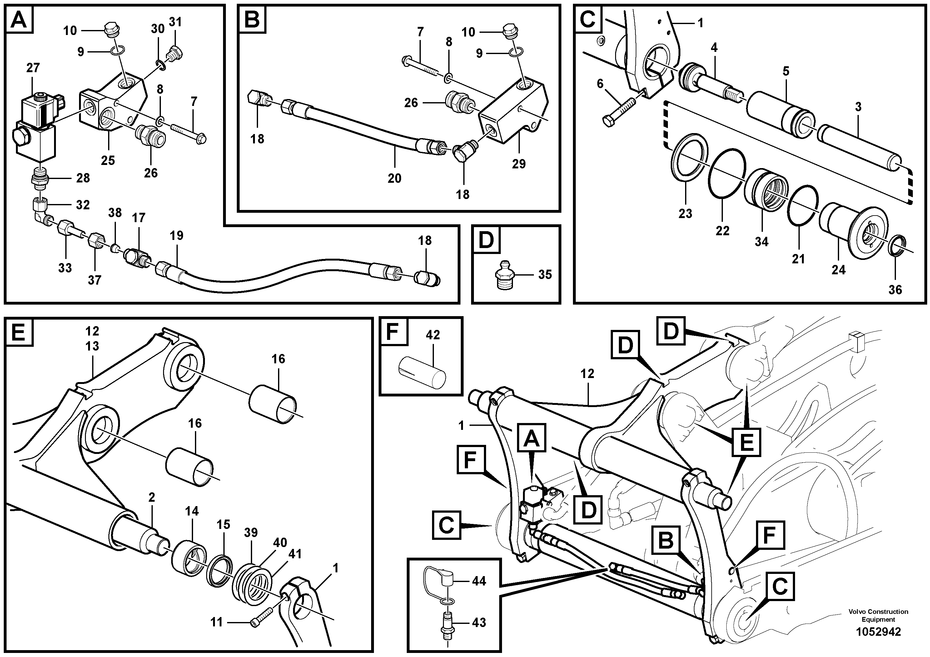 Схема запчастей Volvo L45F - 103629 Attachment bracket L45F