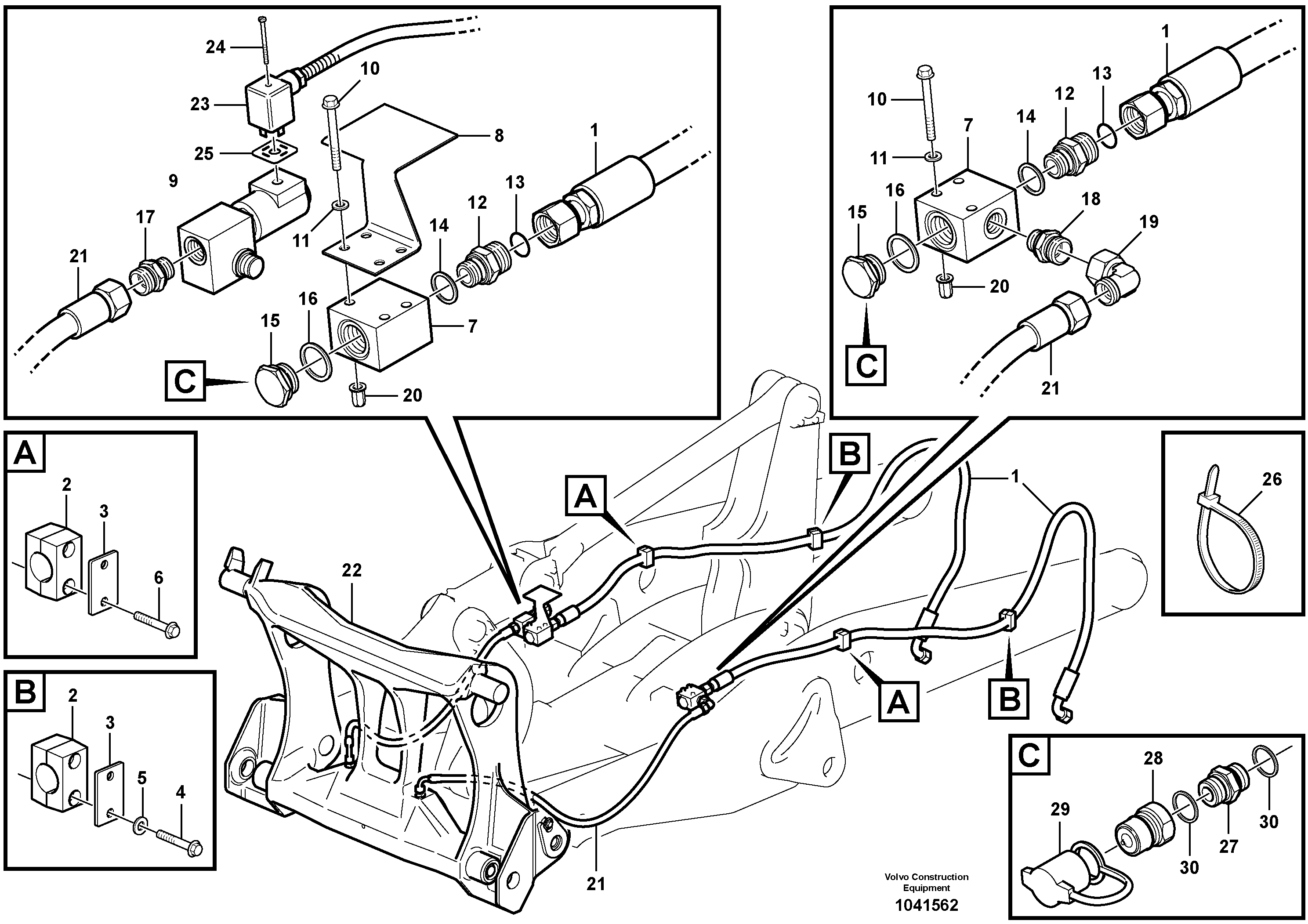 Схема запчастей Volvo L45F - 59537 Attachment bracket L45F