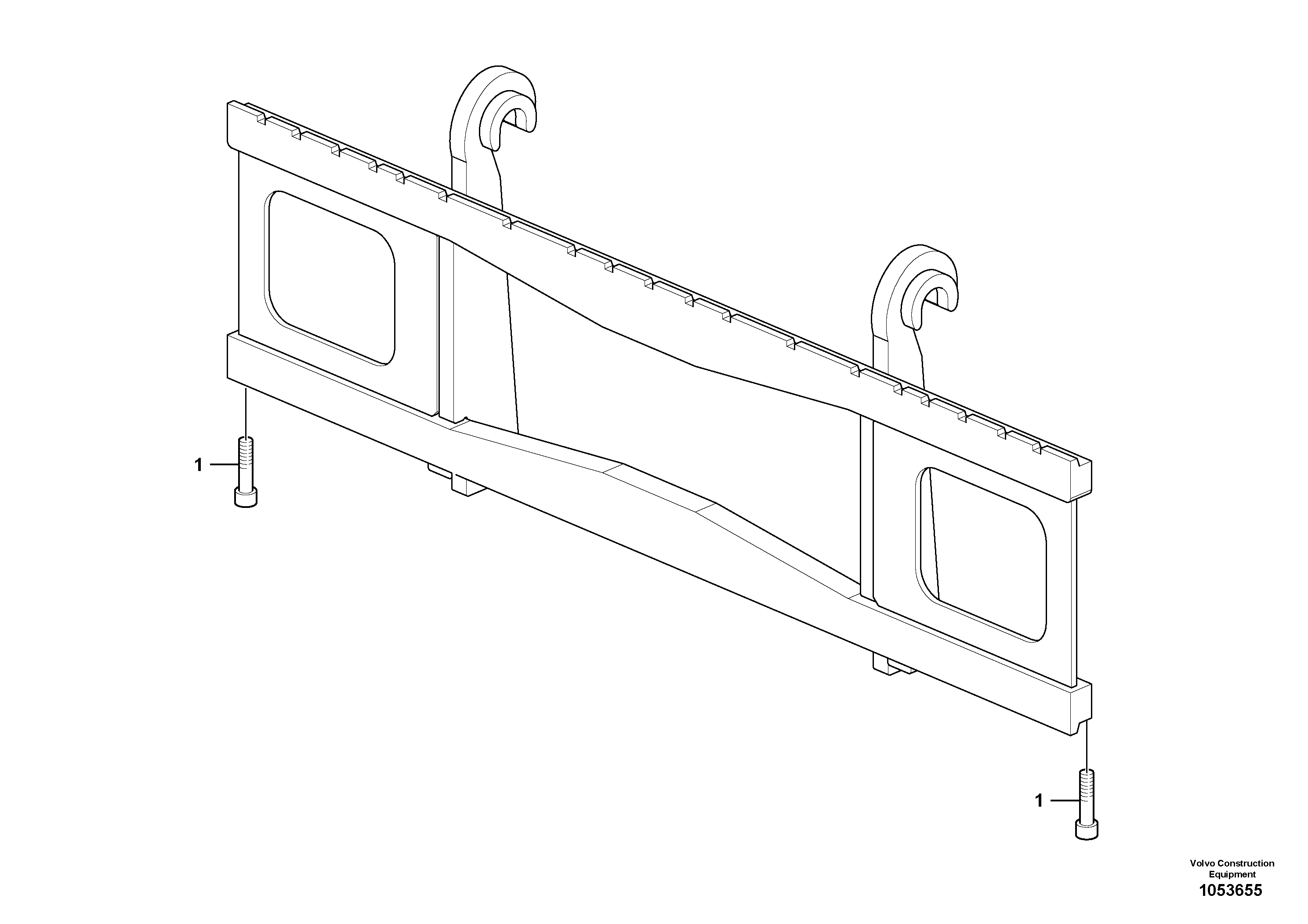 Схема запчастей Volvo L45F - 65262 Fork frame L45F
