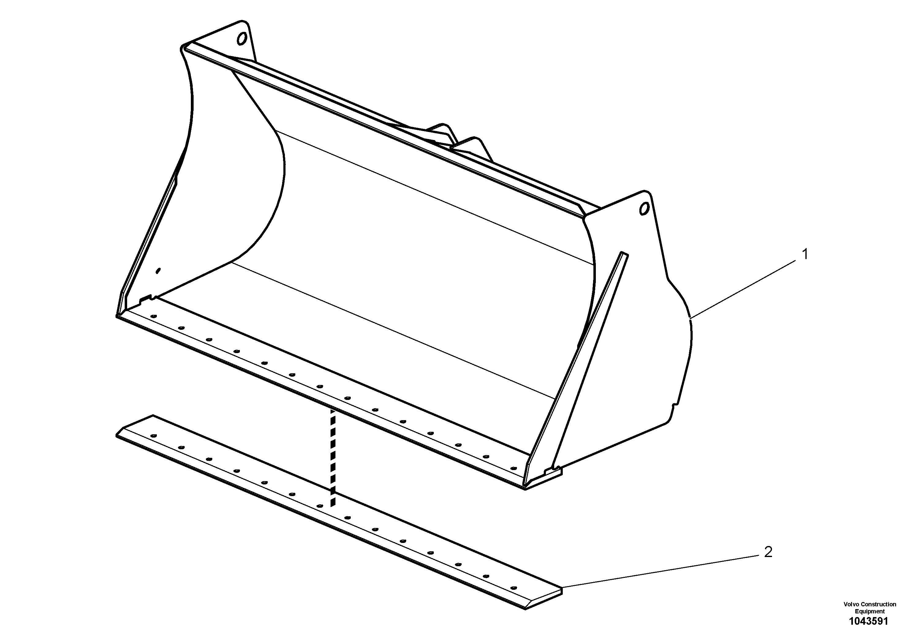 Схема запчастей Volvo L45F - 65996 Ковш L45F