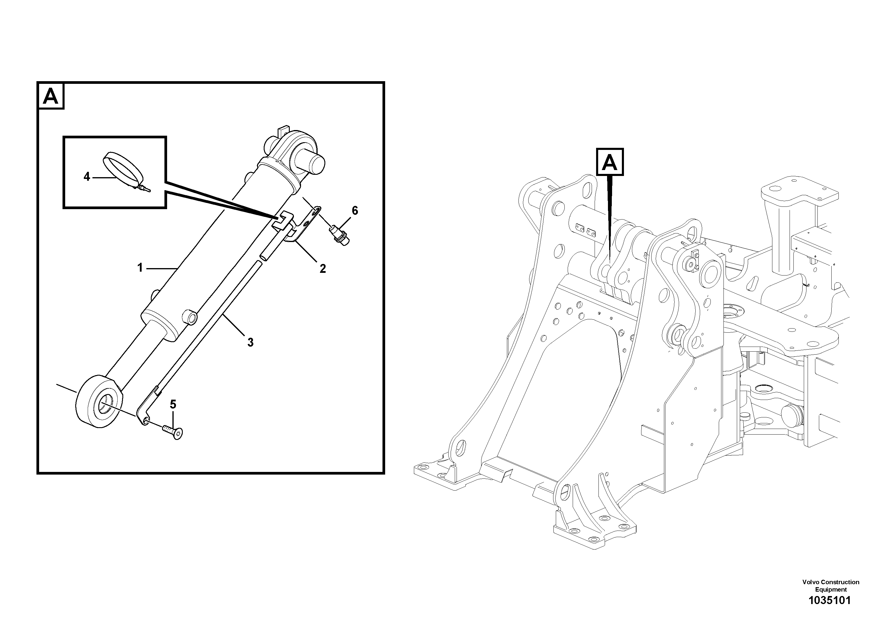 Схема запчастей Volvo L45F - 42611 Bucket positioner and boom kickout L45F