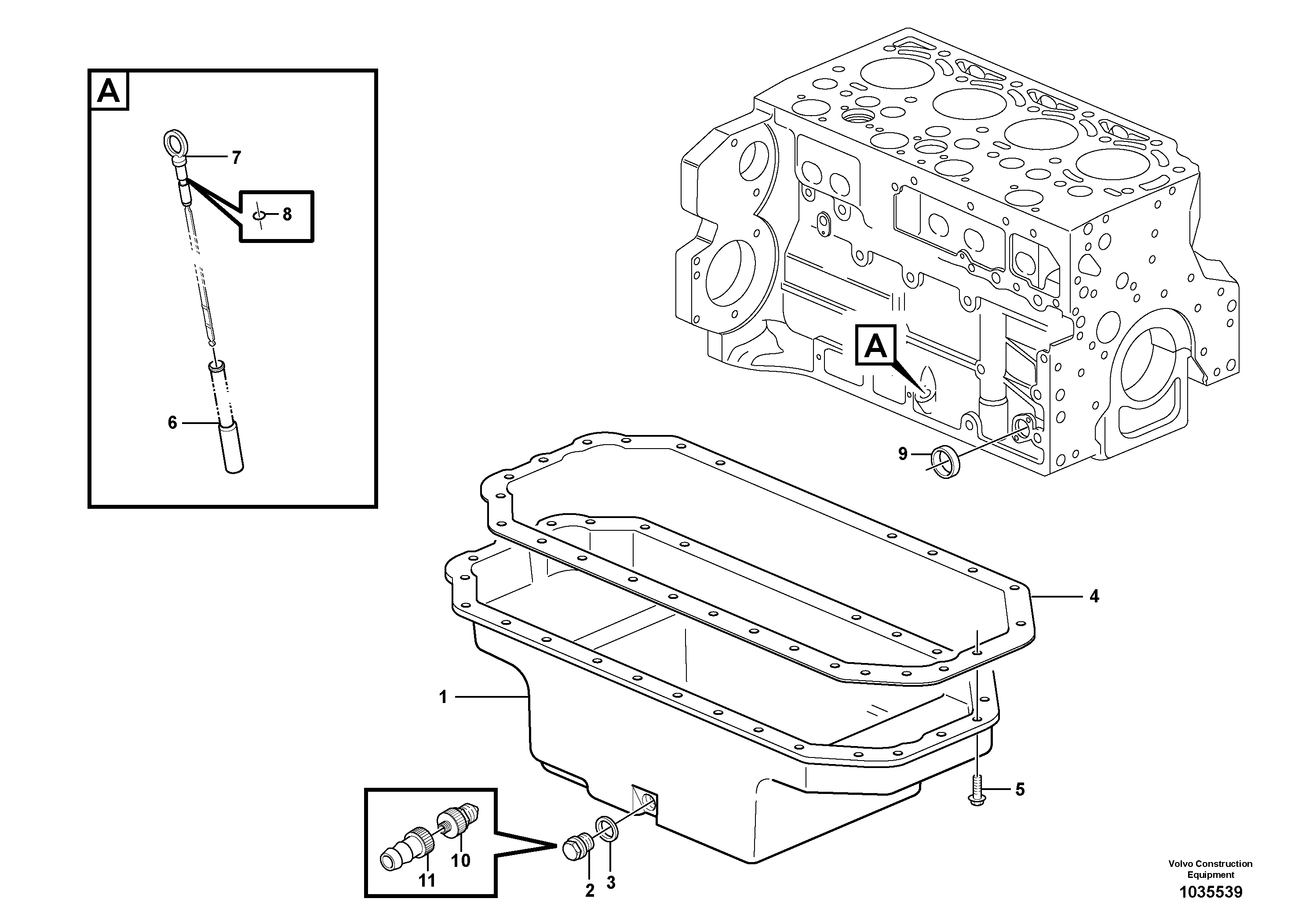 Схема запчастей Volvo L45F - 39664 Oil sump L45F