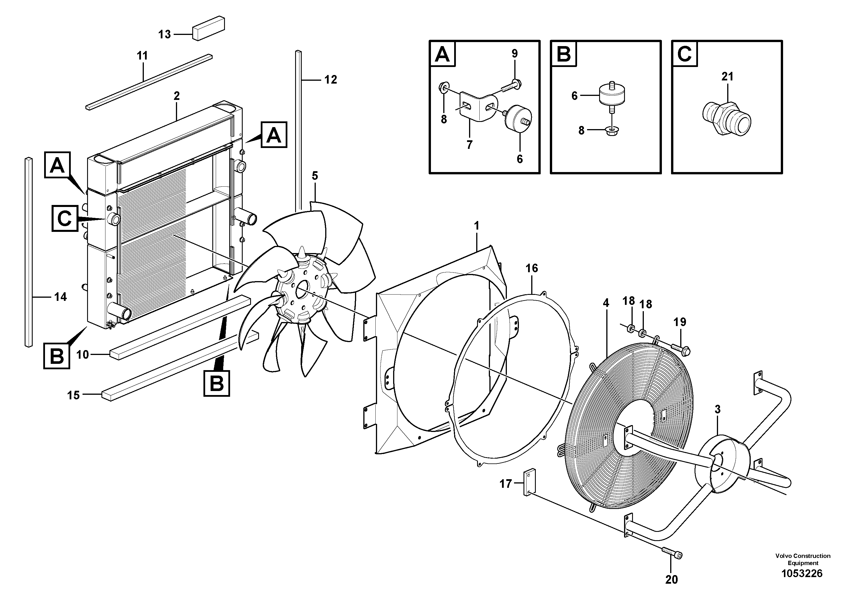 Схема запчастей Volvo L45F - 59459 Радиатор L45F