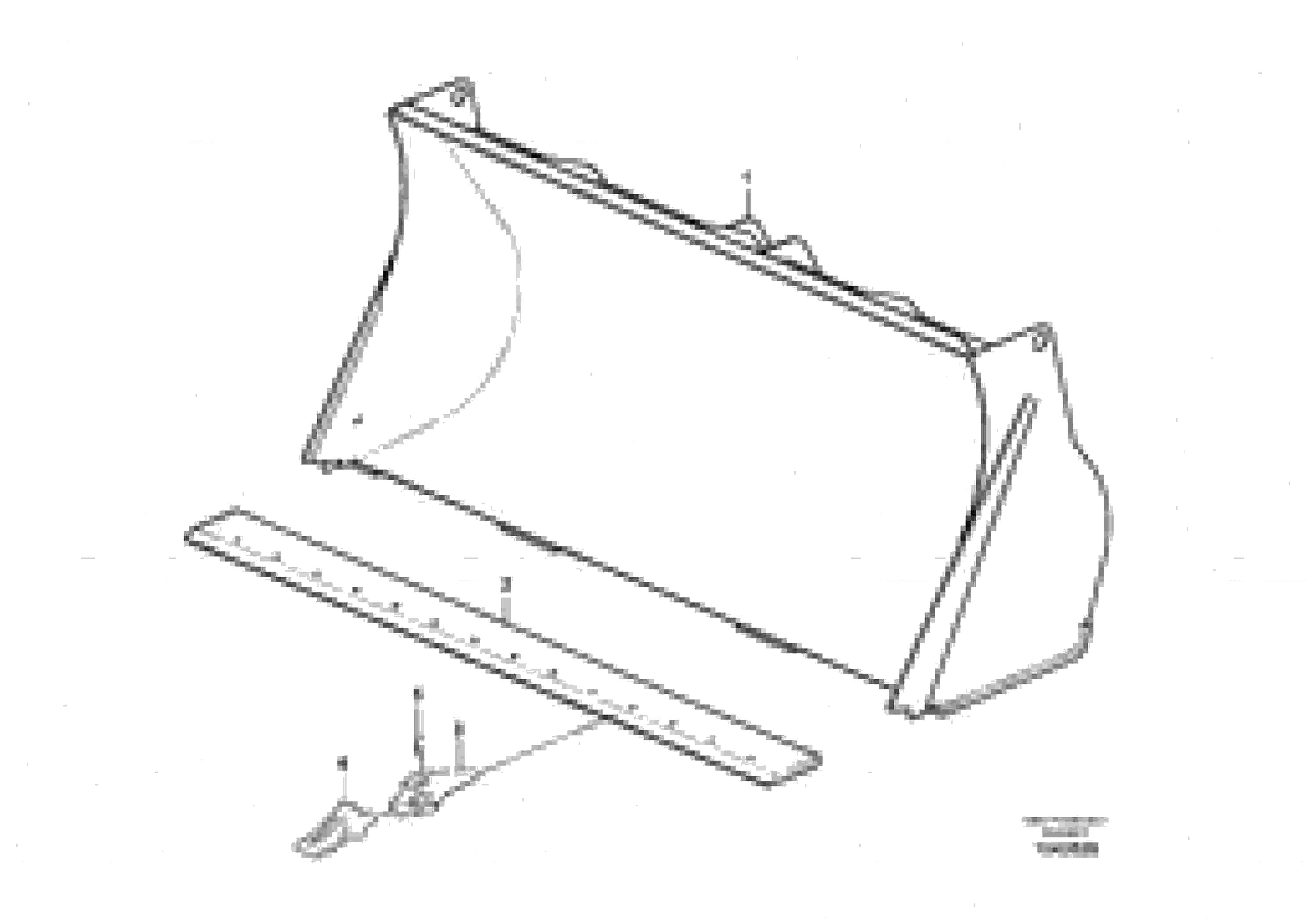 Схема запчастей Volvo L50F - 100299 Bucket, straight with teeth ATTACHMENTS ATT. COMPACT WHEEL LOADERS GEN. F