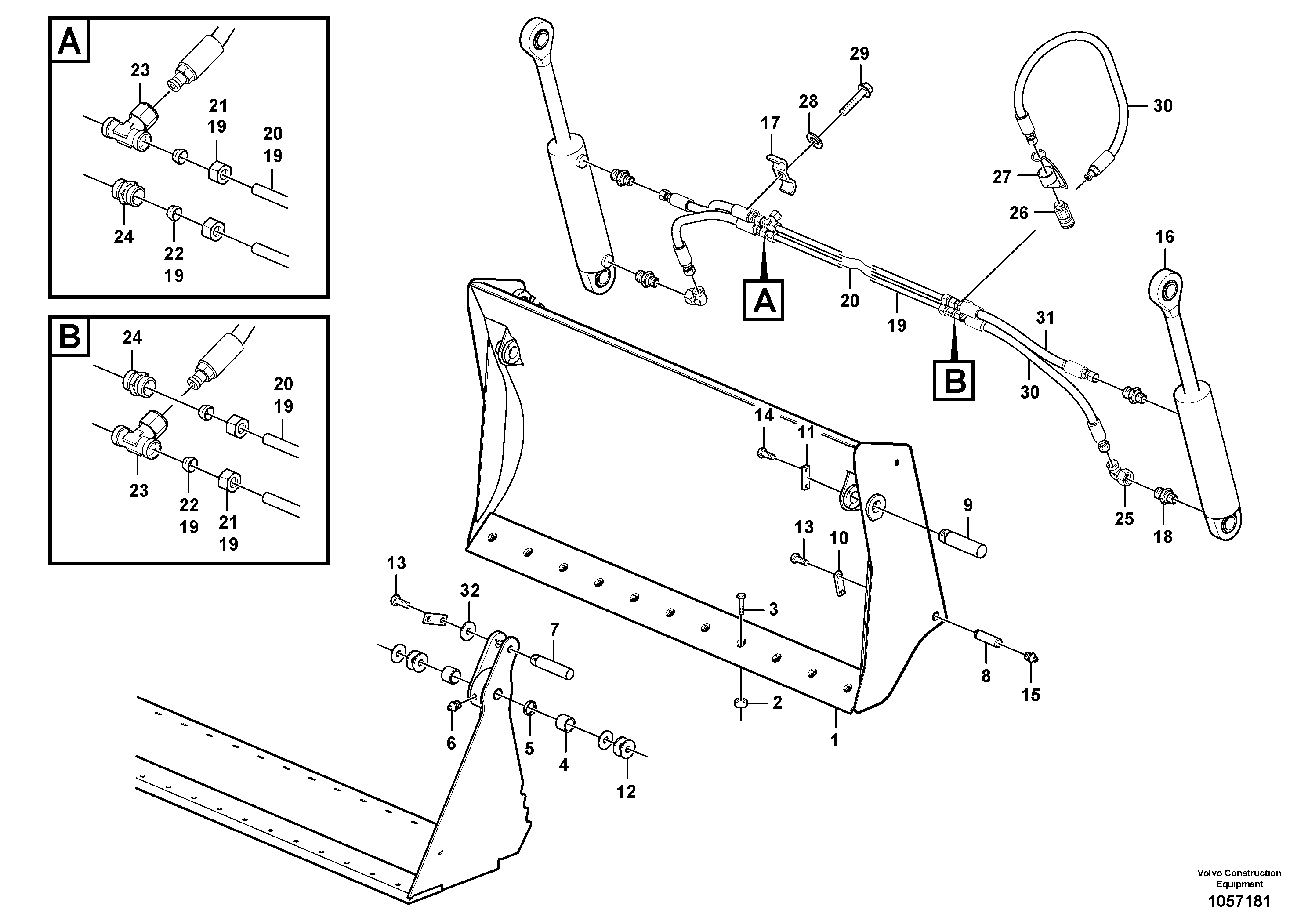 Схема запчастей Volvo L50F - 105982 Multi-purpose bucket ATTACHMENTS ATT. COMPACT WHEEL LOADERS GEN. F