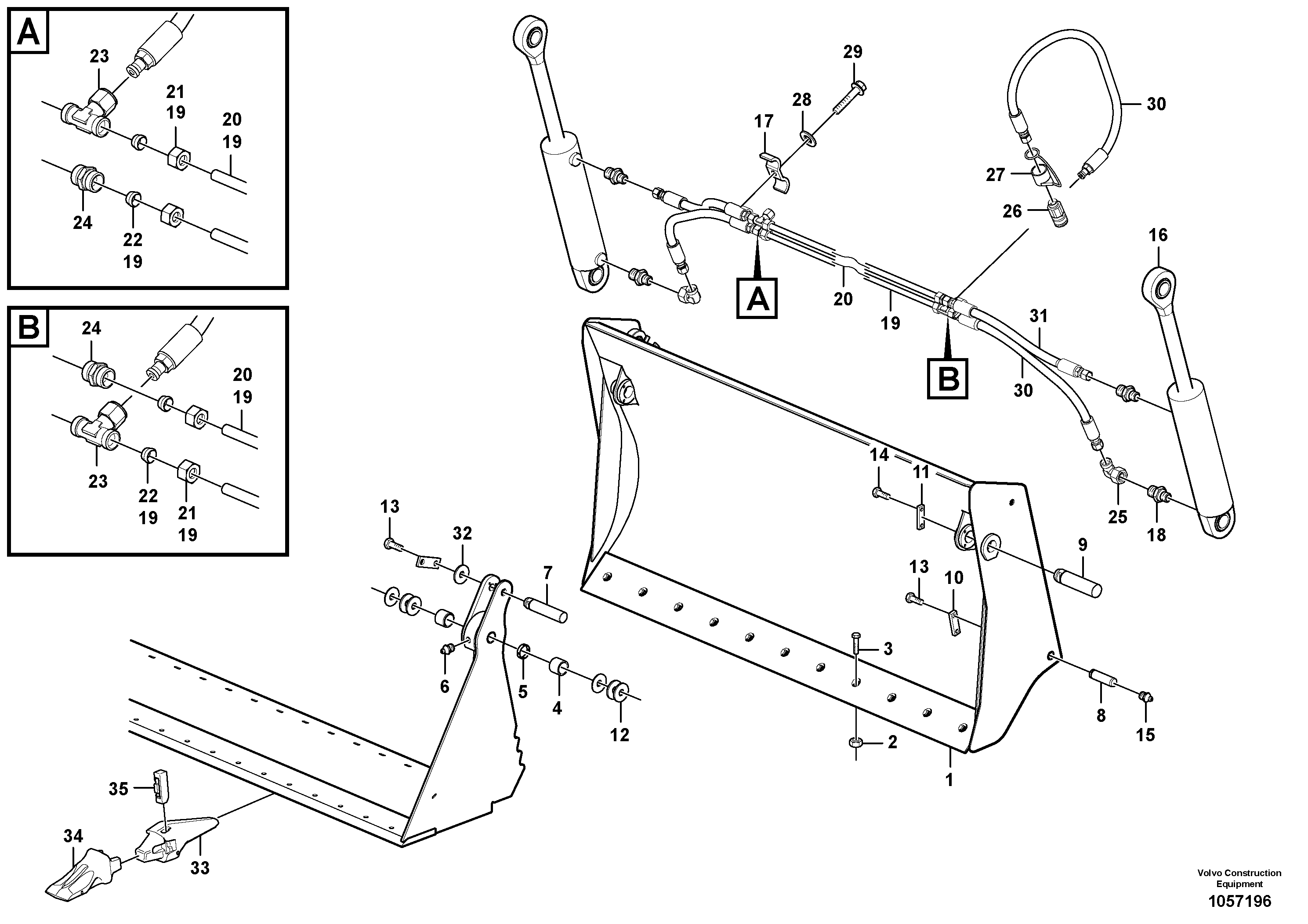 Схема запчастей Volvo L50F - 106984 Multi-purpose bucket ATTACHMENTS ATT. COMPACT WHEEL LOADERS GEN. F