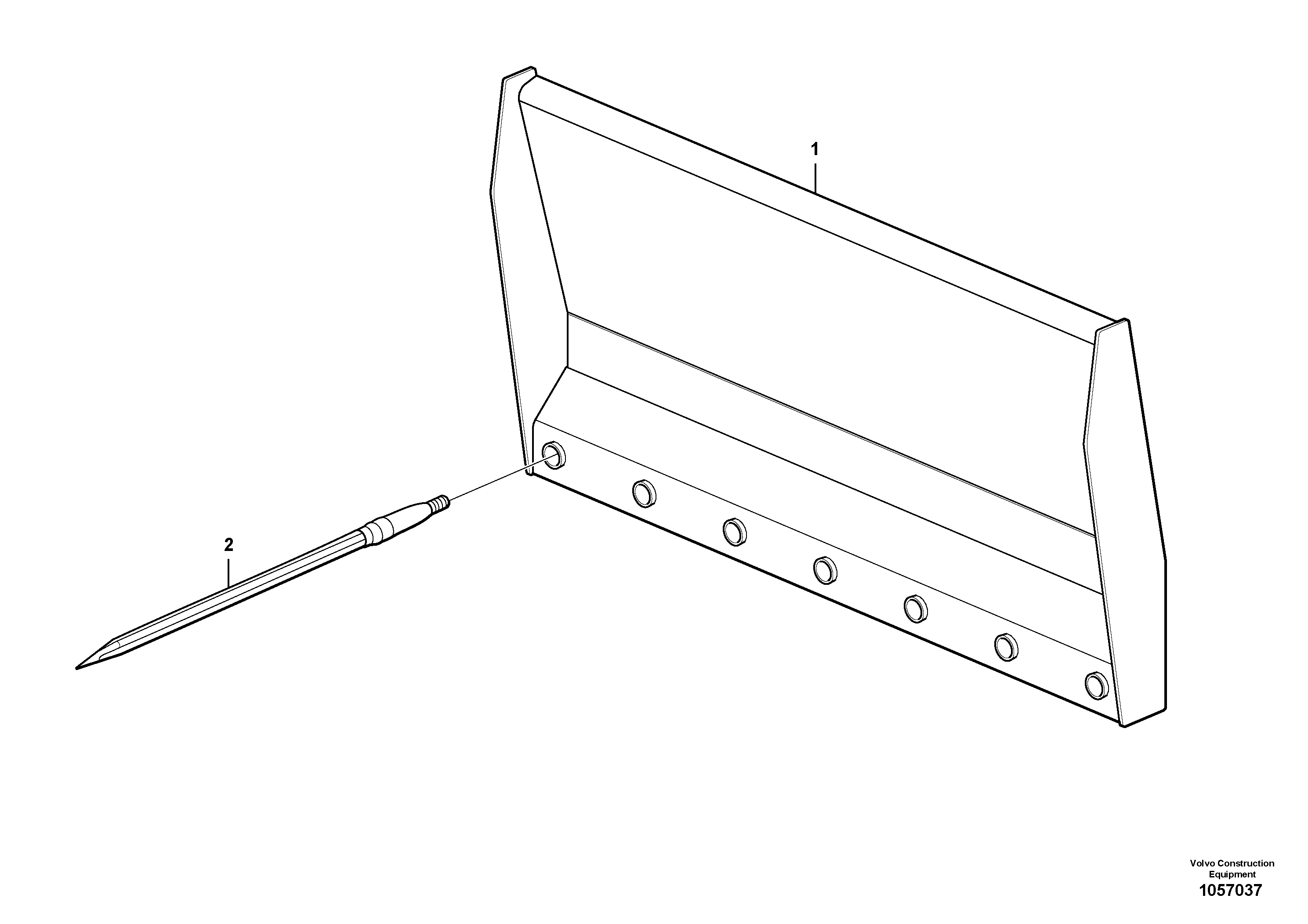 Схема запчастей Volvo L50F - 100414 Hay fork - Manure fork ATTACHMENTS ATT. COMPACT WHEEL LOADERS GEN. F