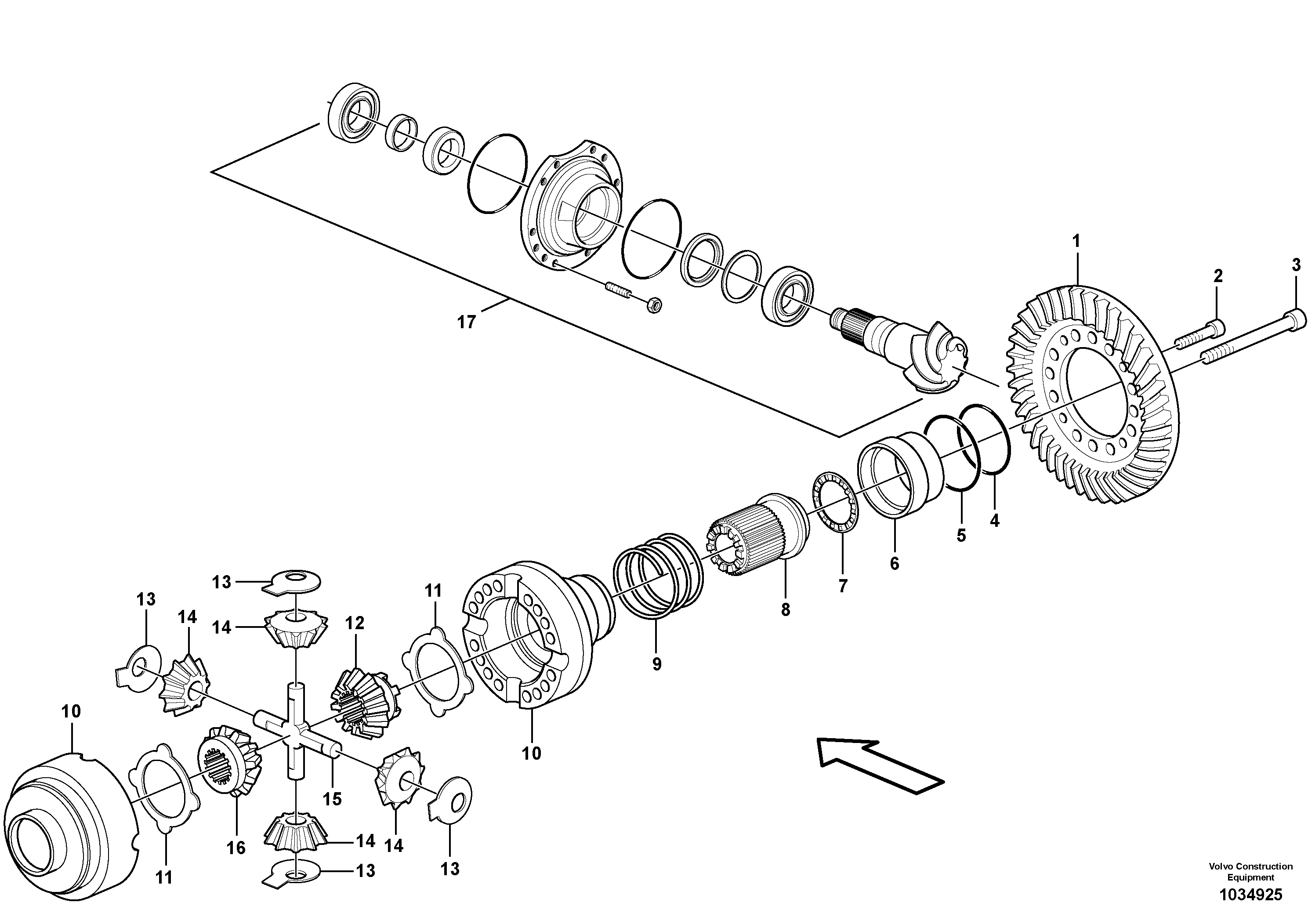 Схема запчастей Volvo L50F - 91734 Final drive, rear L50F