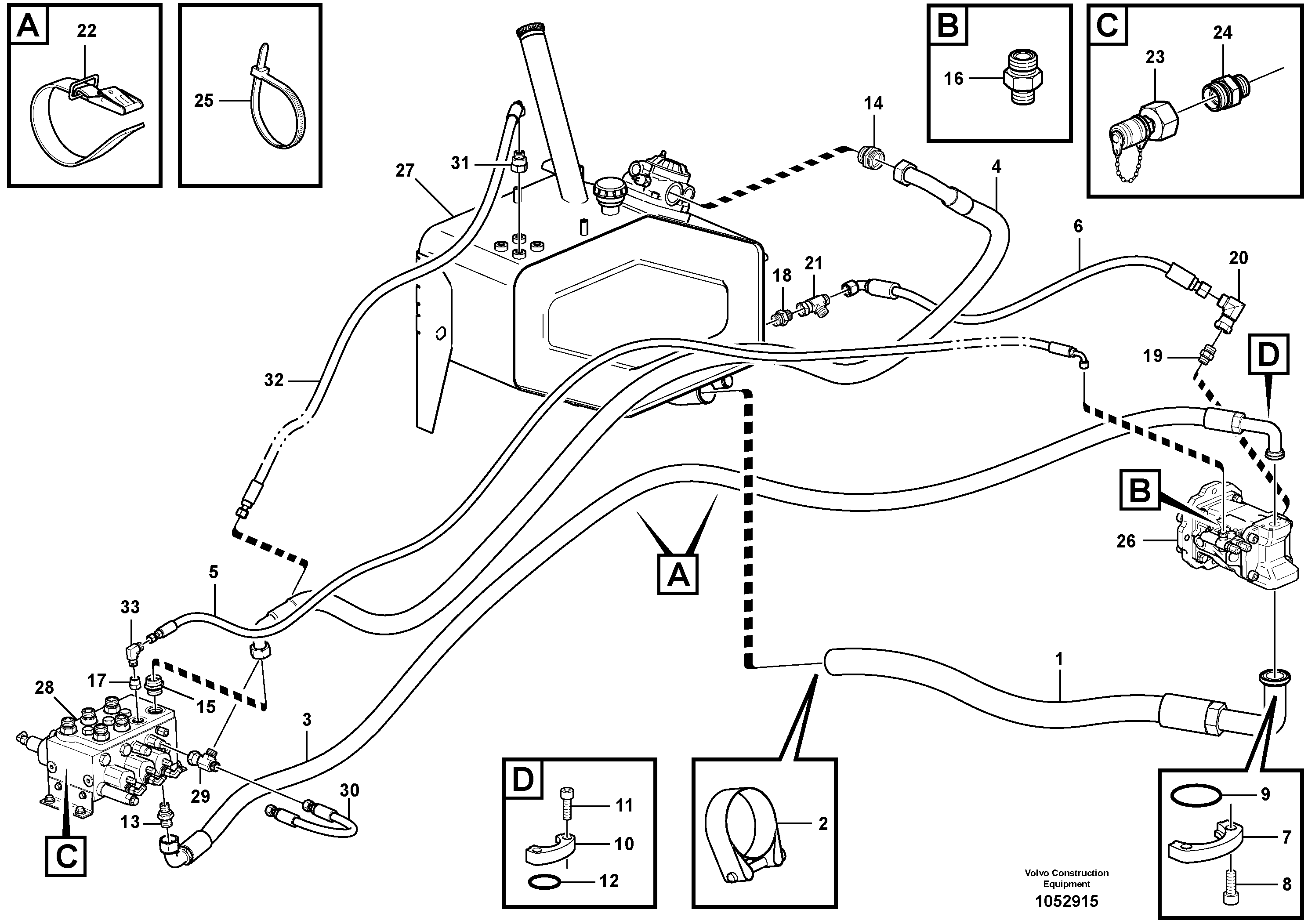 Схема запчастей Volvo L50F - 106766 Lines - rear vehicle L50F