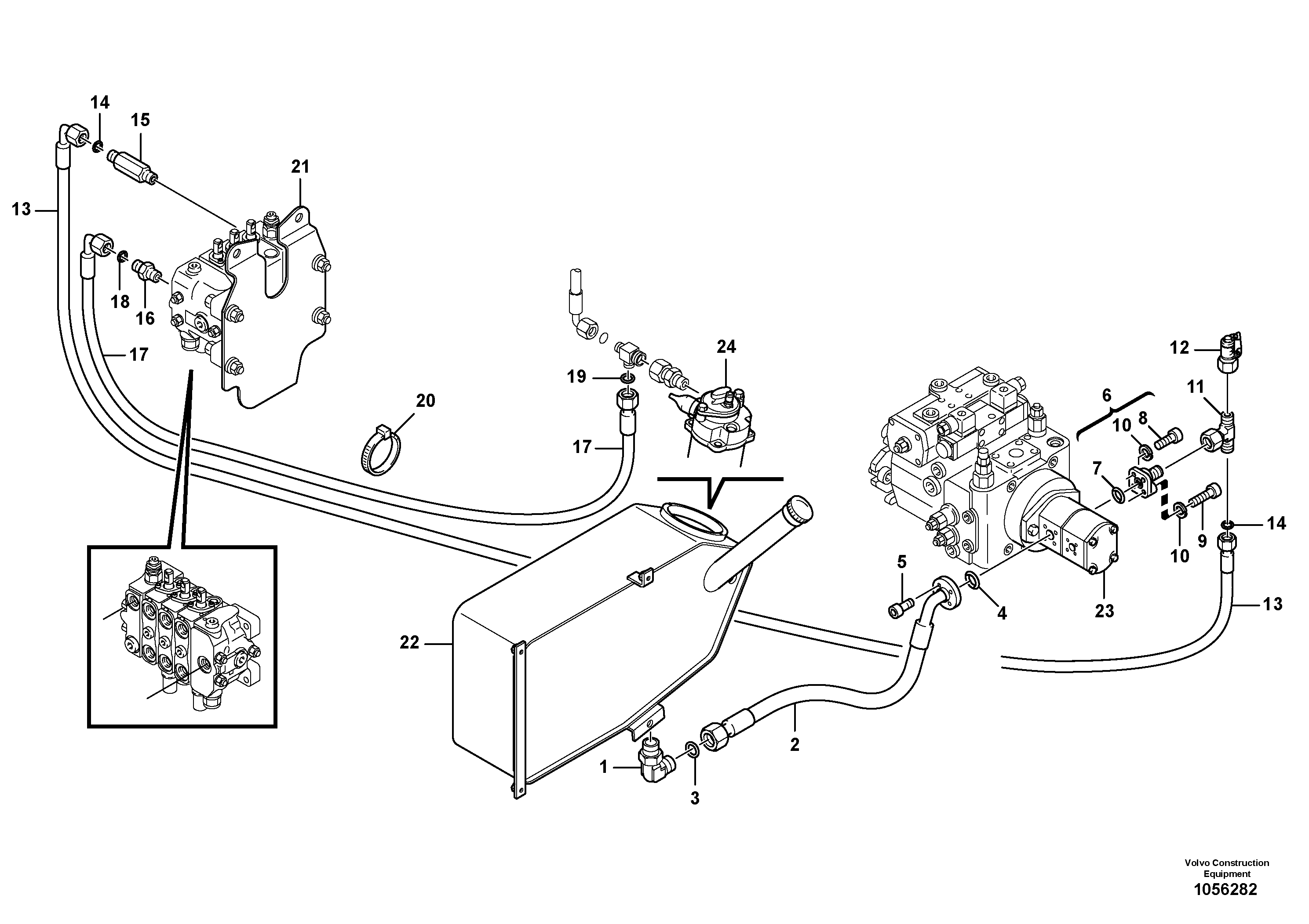 Схема запчастей Volvo L20F - 43698 Lines - rear vehicle L20F