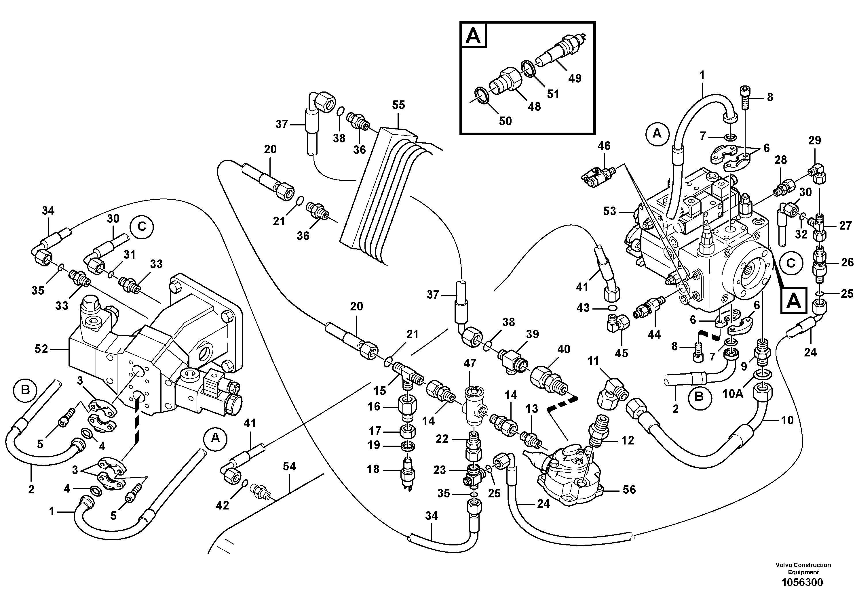 Схема запчастей Volvo L20F - 43700 Lines - hydrostatic drive L20F